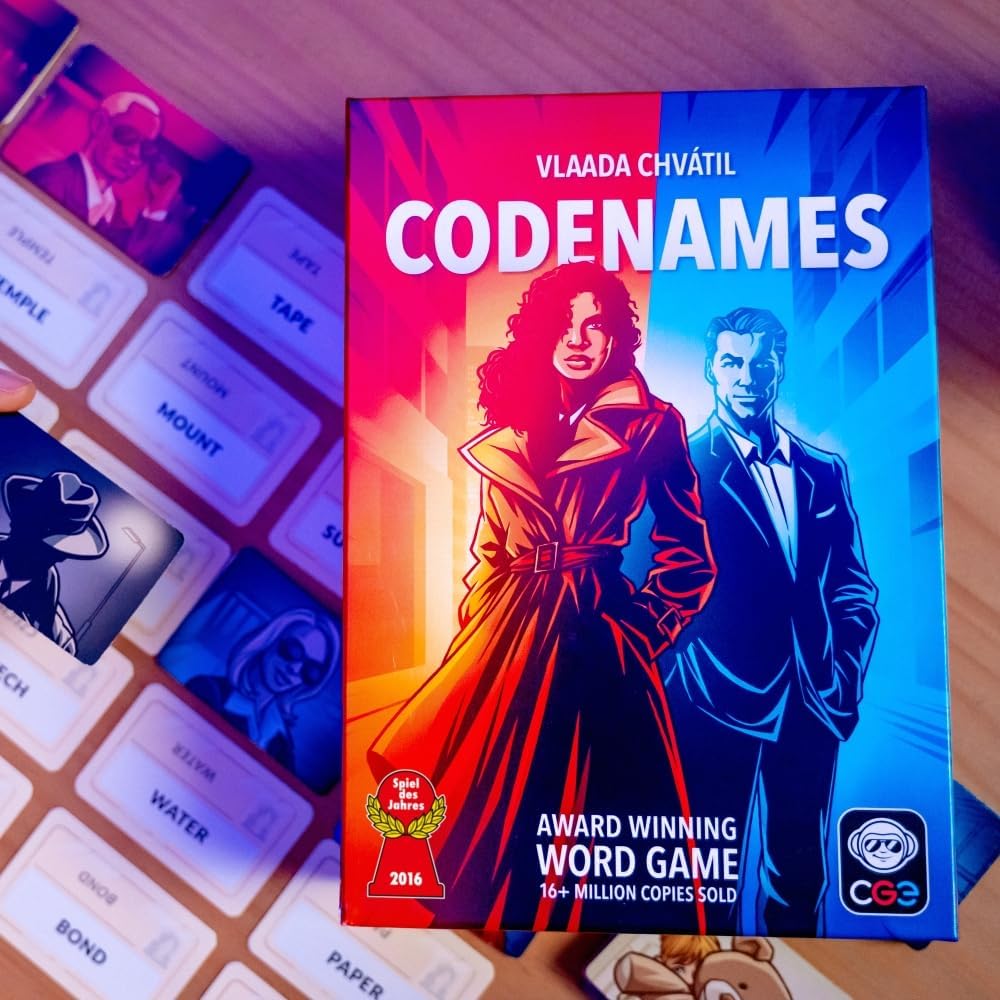 HotCGE Codenames Board Game (2nd Edition) | The Top Secret Word Association Party Game for Friends & Family Game Nights, 4+ Players