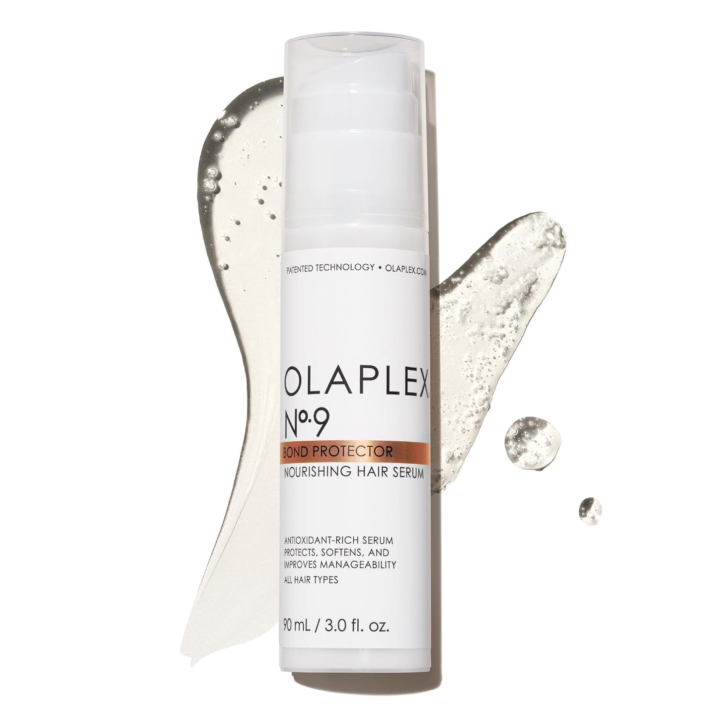 HotOlaplex Nº. 9 Bond Protector: Nourishing Hair Serum & Heat Protectant | Softens, Nourishes & Reduces Tangle & Static | For Coily, Curly, Straight, and Wavy, 90 mL / 3.0 Fl Oz