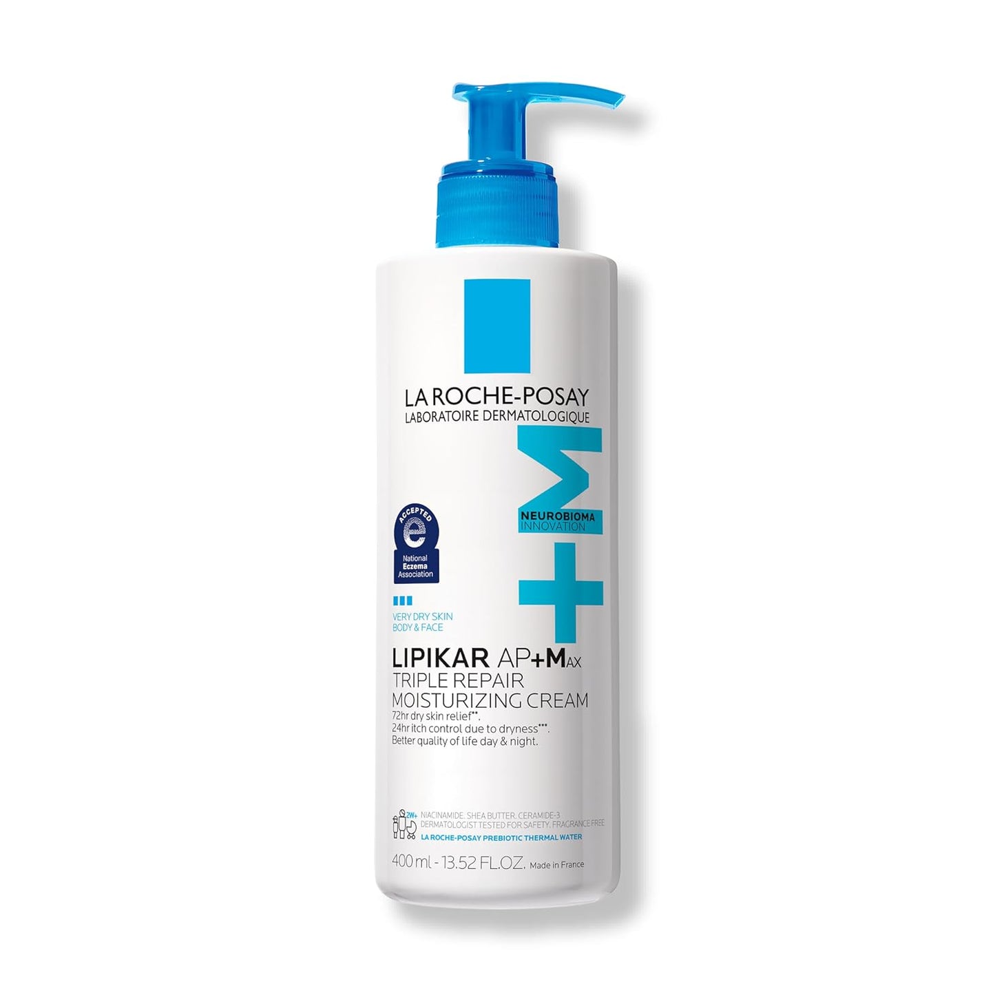 HotLa Roche-Posay Lipikar AP+Max Triple Repair Moisturizing Body Cream,13.52oz | Face and body lotion for dry skin with shea butter and niacinamide to help moisturize and support the skin barrier.