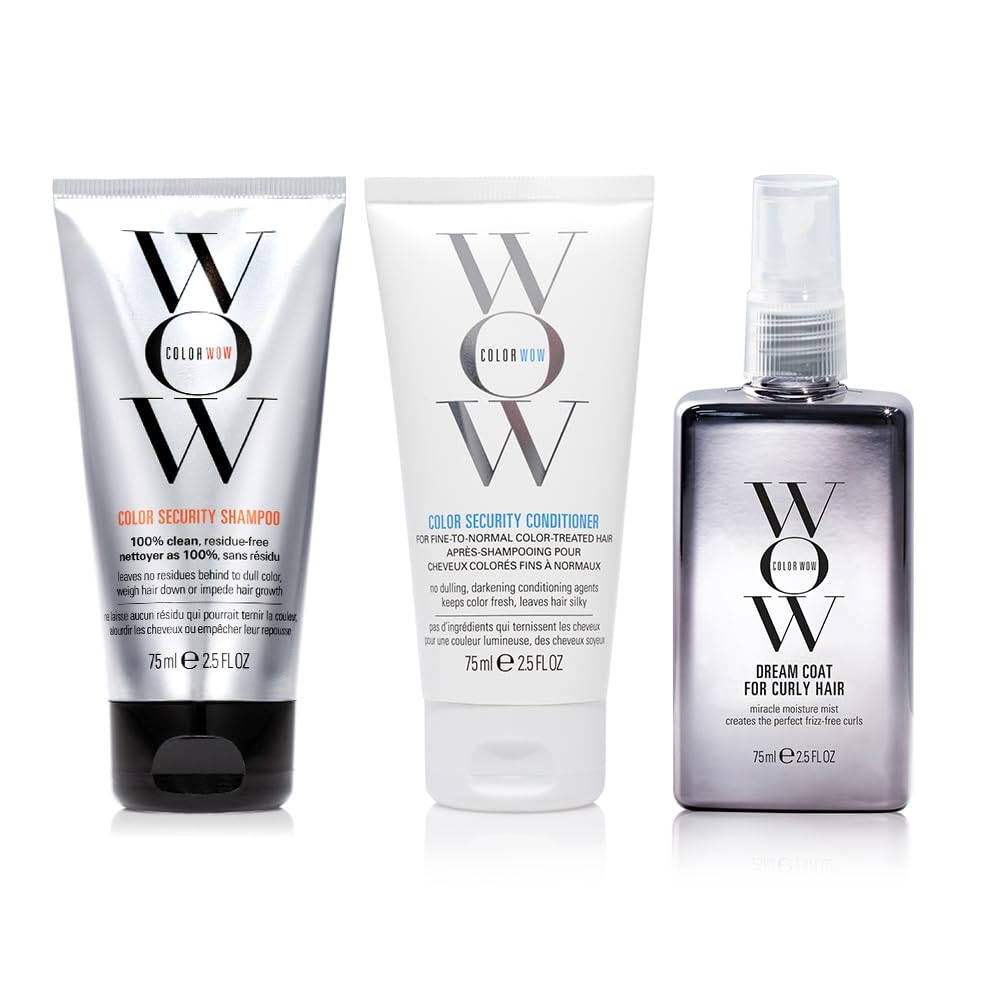 HotCOLOR WOW Dream Coat for Curly Hair, Moisture-Boosting Anti-Frizz Spray for Defined Curls
