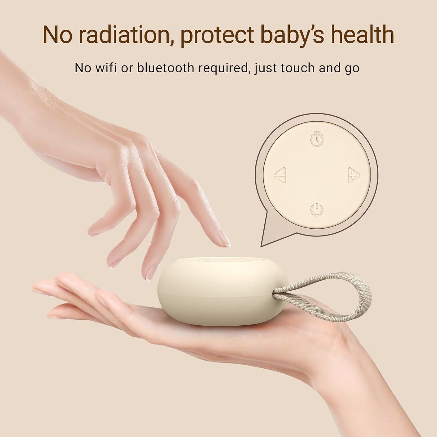 HotPortable Baby Sound Machine [White Noise for Babies Kids Adults][Timer Function][20 Soothing Sounds][Sleep Soother] 15 Hours Battery Life, Travel,Registry,Gifts,Shower,Clips on Baby Stroller