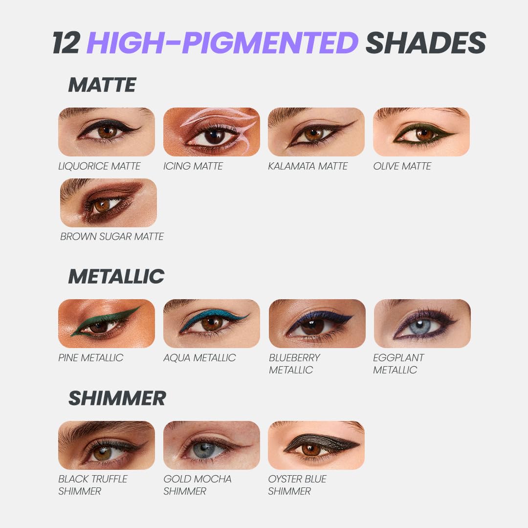 HotWonderskin Eyeliner Pencil, 1440 Longwear Brown Eyeliner Pencil - Waterproof, Sharpenable & Smudge Proof (Kalamata)