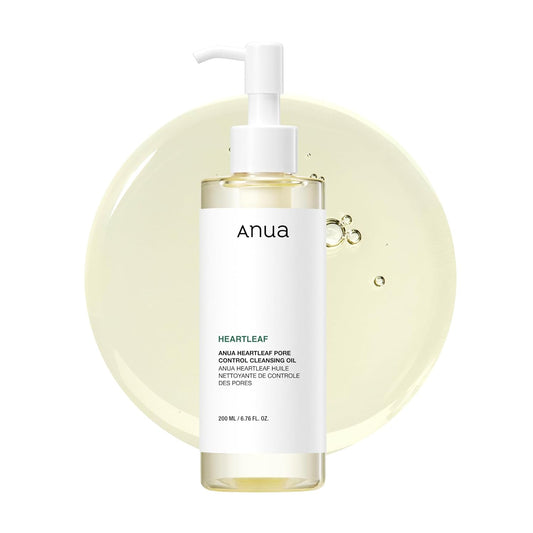 HotAnua Heartleaf Pore Control Cleansing Oil, Pore Cleanser, Sebum Care, Gentle Melting Oil Cleanser for Face, Safe For All Skin Type, Daily Hydrating Makeup Remover, Korean Skin Care (6.76fl.oz)