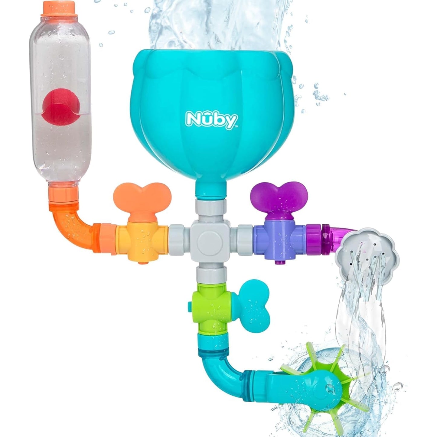 HotNuby Wacky Waterworks Pipes Bath Toy - Baby Bathtub Toy with Interactive Features for Cognitive Development