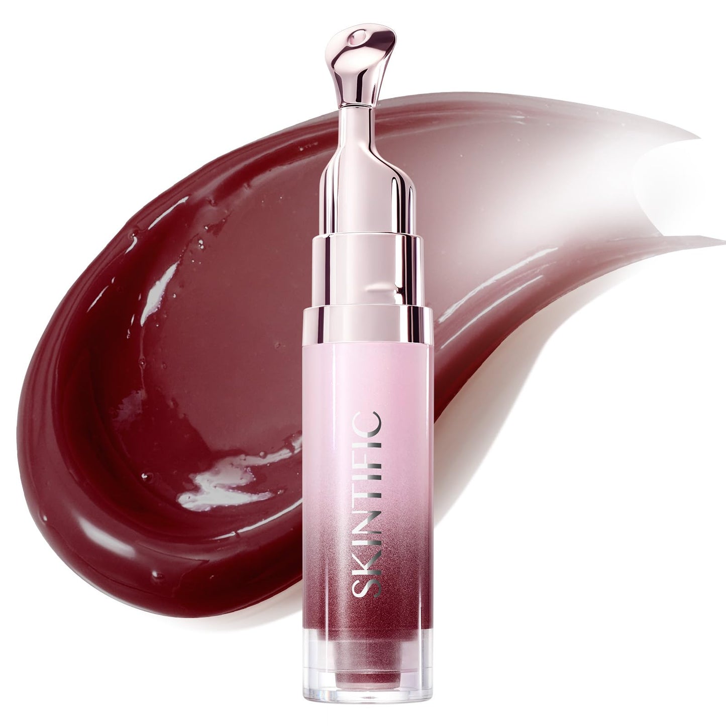 HotSKINTIFIC Brightening Lip Serum, Hydrating & Plumping (00 Clear) | Tinted Lip Gloss with Peptide, Moisturizing Lip Balm with Polypeptides & Squalane for Glossy Sheer, Smooth Lips