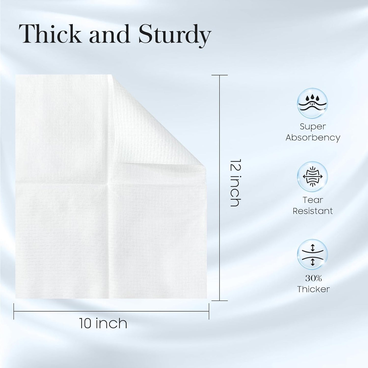 HotFygrip 2 Pack of 50 count XL Disposable Face Towels 10” x 12”, 100% Viscose Fibre, Soft & Skin Friendly Face Towelettes Disposable, Facial Tissue Wipes for Women Cleansing