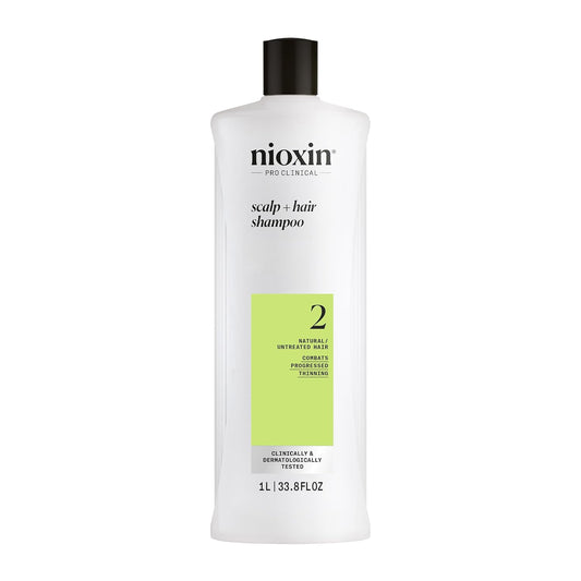 HotNIOXIN System 2 | Scalp Care | Shampoo | Hair Thickening | For Natural Hair | Scalp Health | For Natural Hair with Progressed Thinning | Cleanse & Boost Hair Density with Niacinamide & Biotin