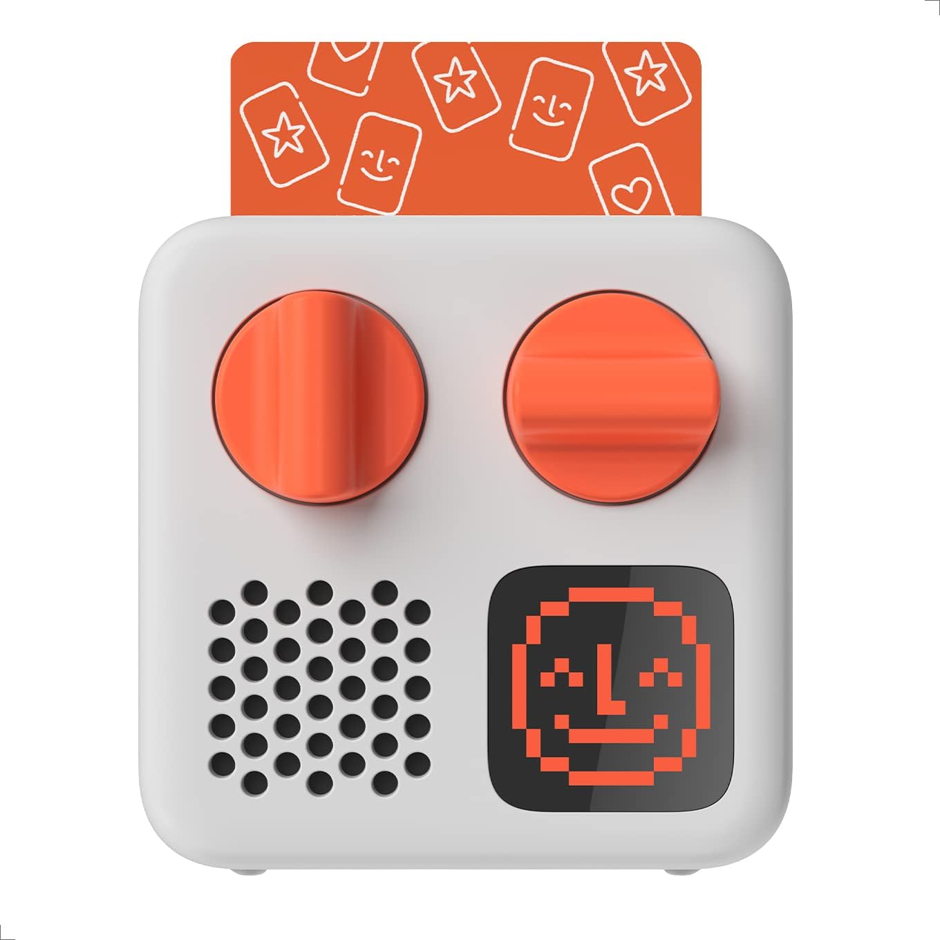 HotYoto Mini (2024 Edition) + Make Your Own Card – Kids Screen-Free Bluetooth Audio Player, All-in-1 Travel Device Plays Stories Music Podcast Radio Ok-to-Wake Clock, Use as Speaker or with Headphones