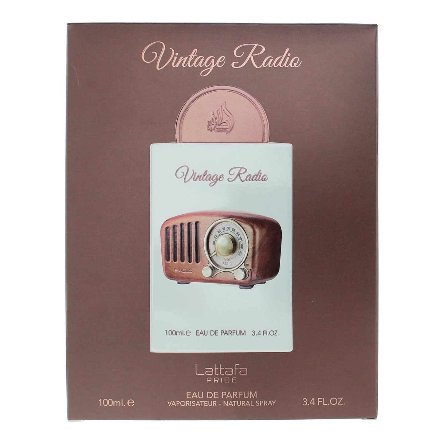 Hot Lattafa Pride Vintage Radio for Unisex Eau de Parfum Spray, 3.4 Ounce / 100 ml
