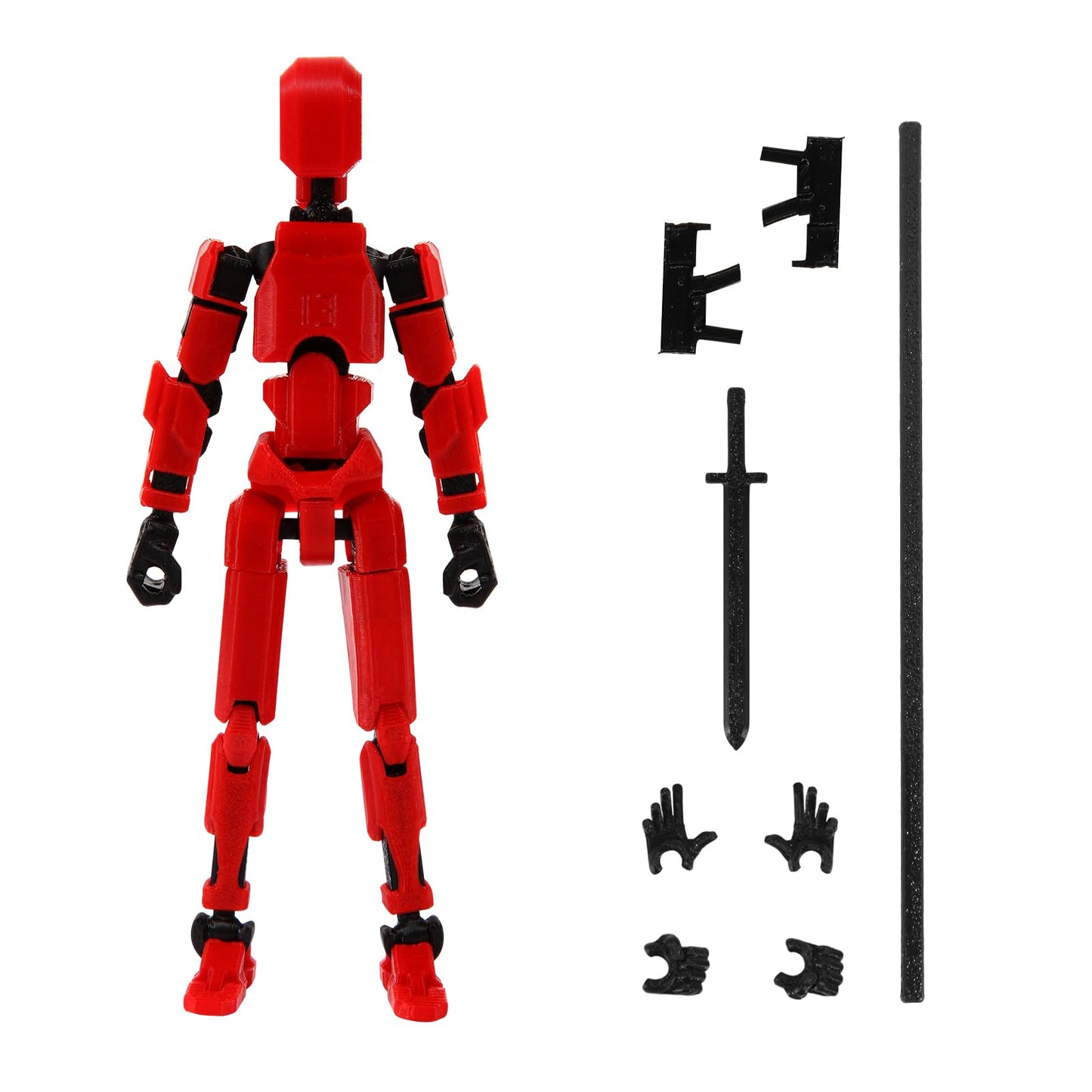 Hot MerryXD 6 Pack Assembly Completed T13 3D Action Figure,Dummy Nova Titan Lucky 13 Action Figure 3D Printed Multi-Jointed Movable Toy