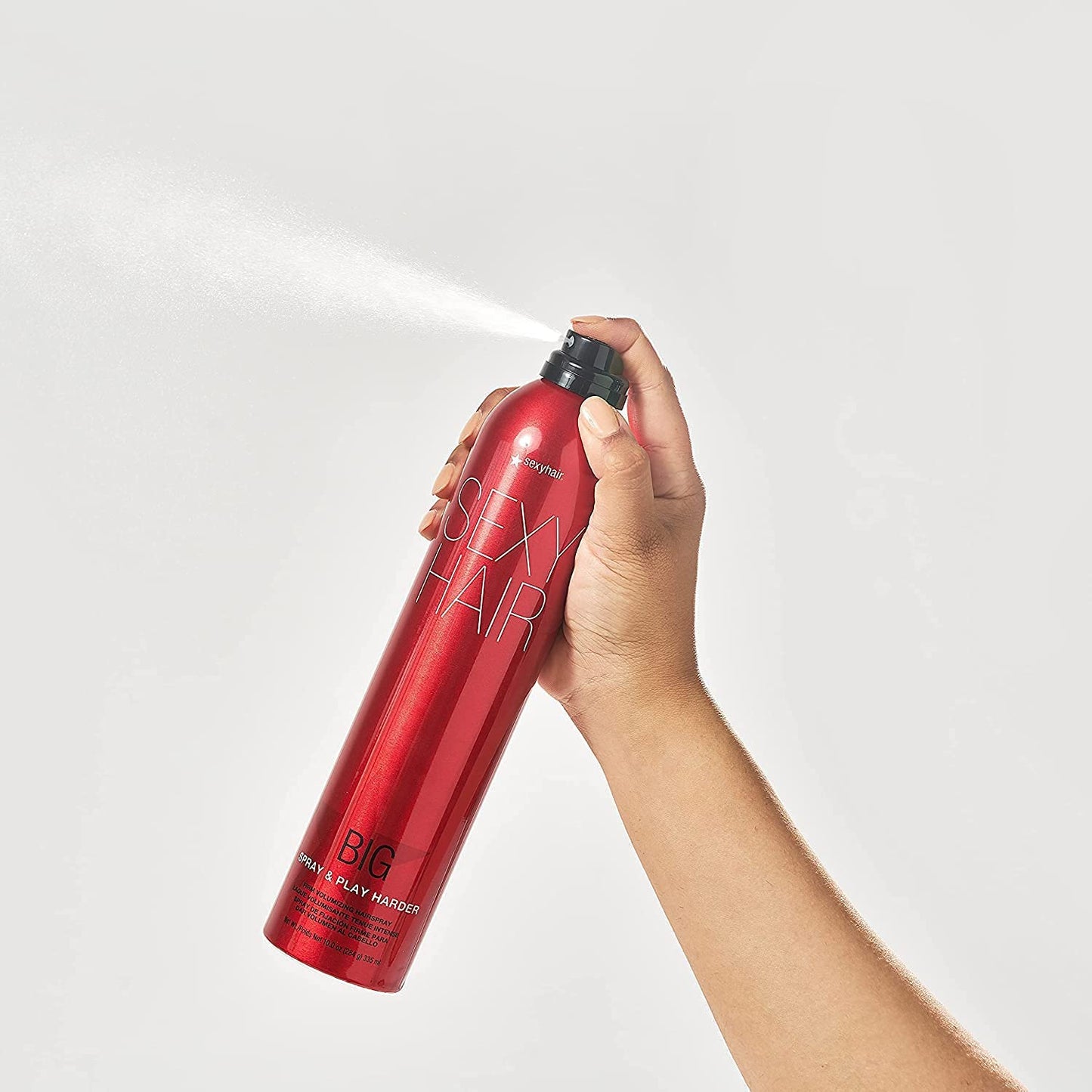 HotSexyHair Big Spray & Play Harder Firm Volumizing Hairspray | All Day Hold and Shine | Up to 72 Hour Humidity Resistance