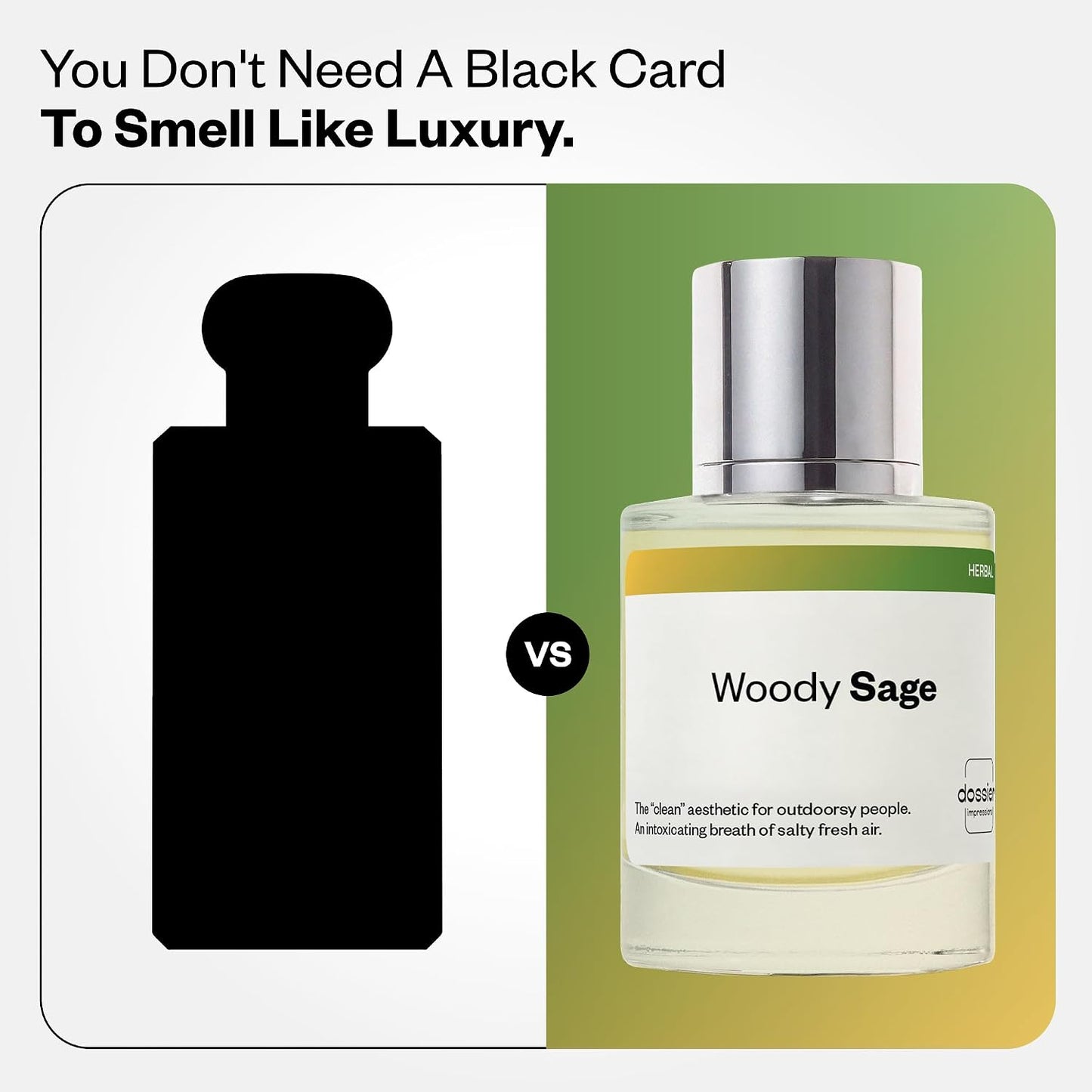 Hot Dossier - Woody Sage - Eau de Parfum - Inspired by Wood Sage & Sea Salt - Long-Lasting Fragrance - Unisex - 1.7 fl oz (50ml)
