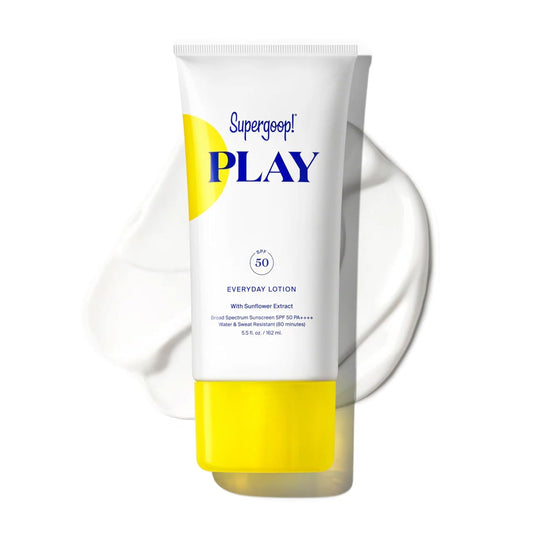 HotSupergoop! PLAY Everyday Lotion - Broad Spectrum Body & Face Sunscreen - Great for Active Days - Fast Absorbing, Water & Sweat Resistant