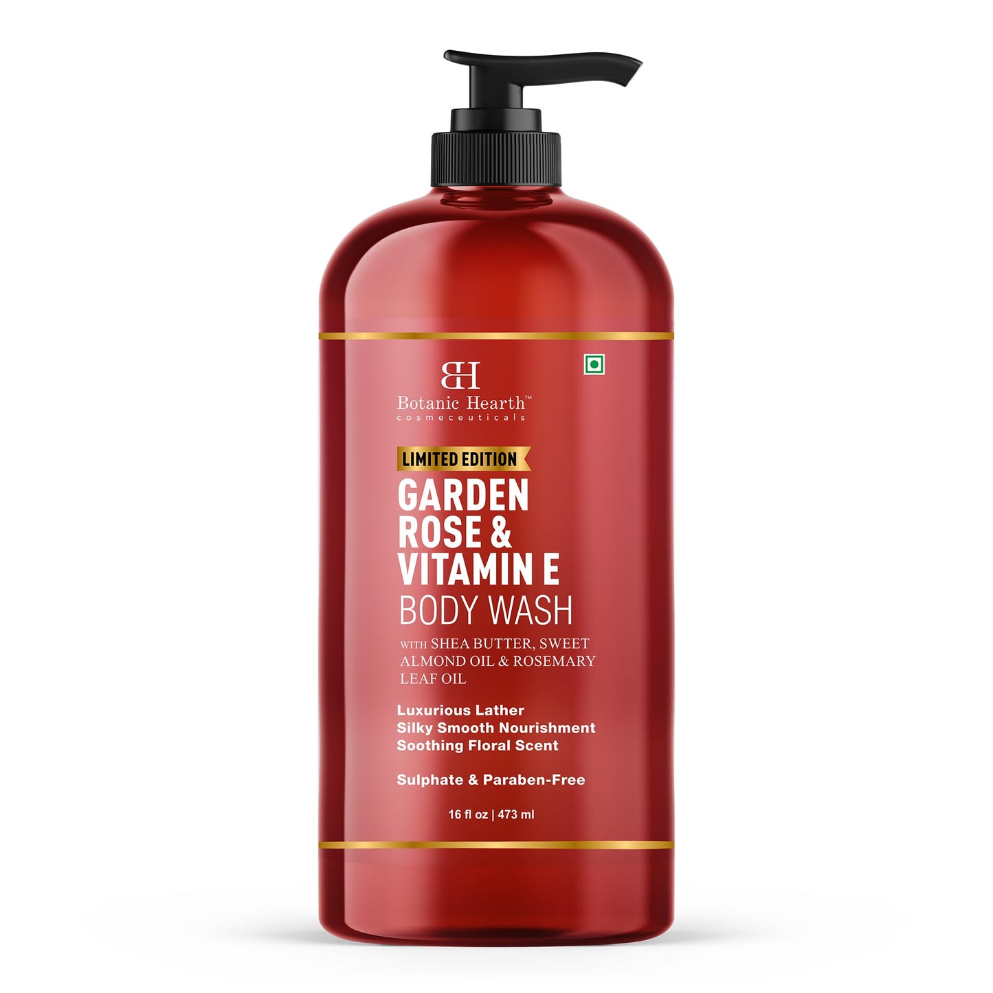 HotBotanic Hearth Tea Tree Body Wash, 16 Fl Oz (473 ml) Pack of 2 | With Tea Tree Oil, Peppermint & Sea Buckthorn | Gently Cleanses, Refreshes & Nourishes Skin | Sulfate & Paraben Free | For Men & Women