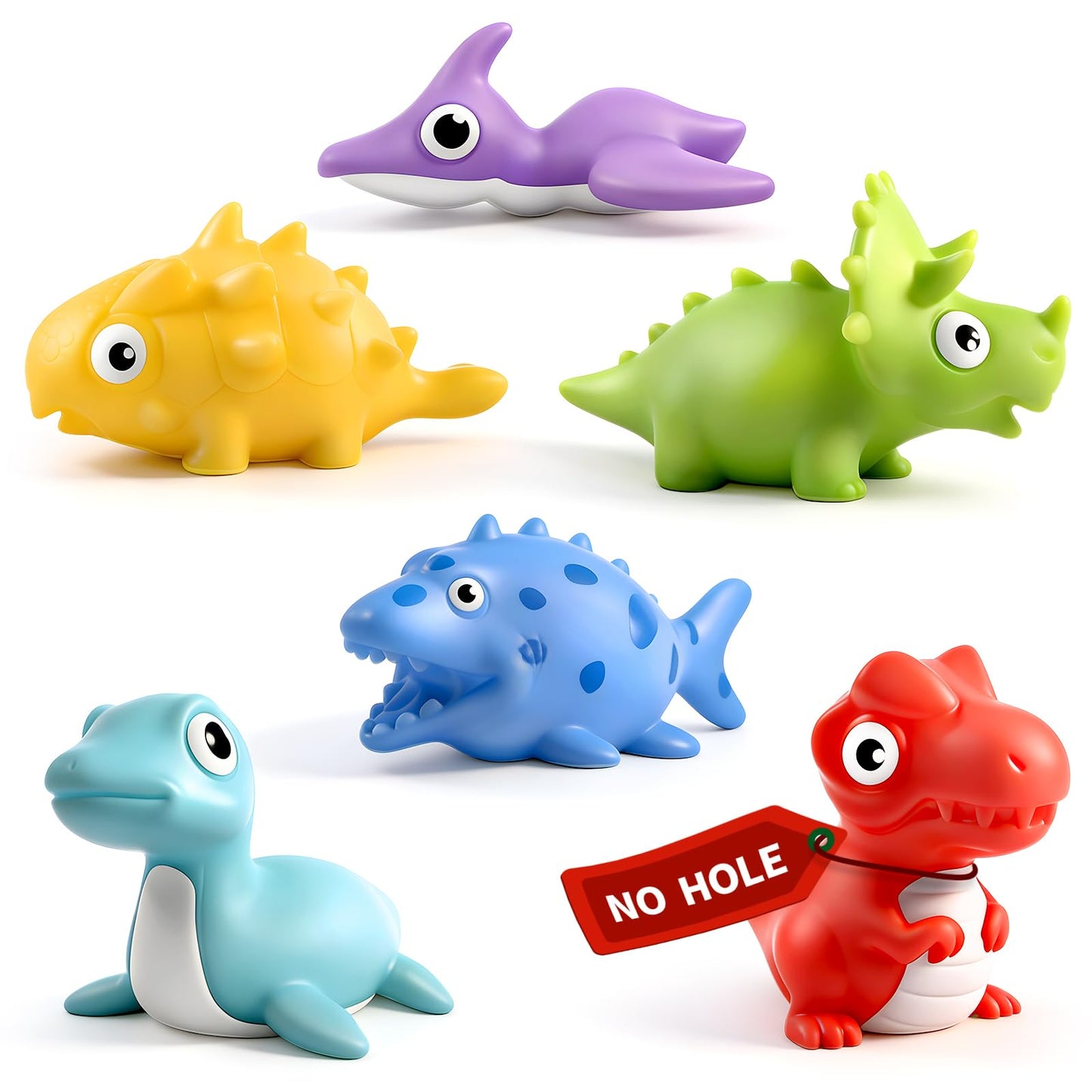 HotHely Cancy Infant Bath Toys for 18 Months - No Hole Animal Bathtub Toys, Baby Bath Tub Toys