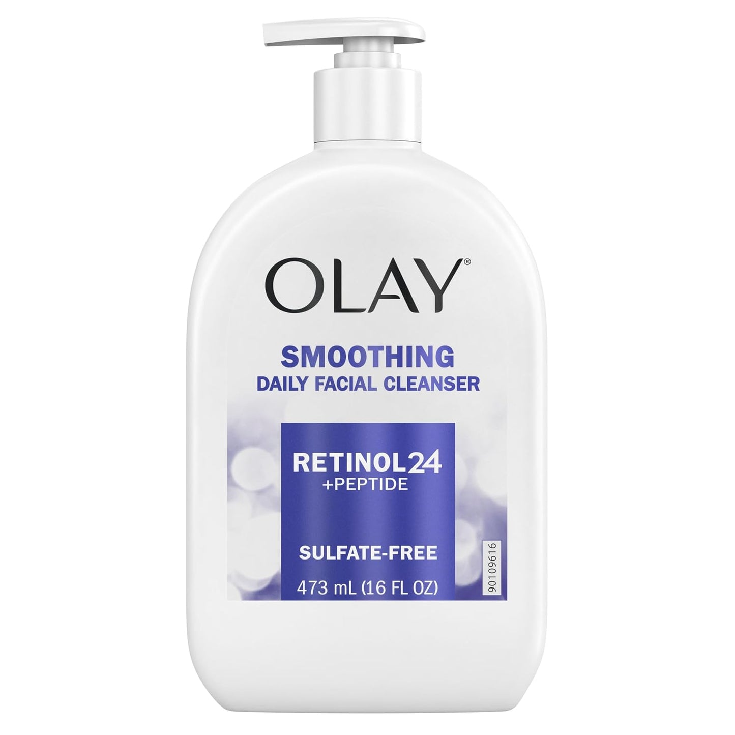 HotOlay Face Wash Daily Facial Cleanser with Retinol, Peptides and Glycerin, Smoothing and Hydrating Anti Aging Face Wash, Sulfate Free Cream Cleanser for Mature Skin, Daily Use, 16 Oz