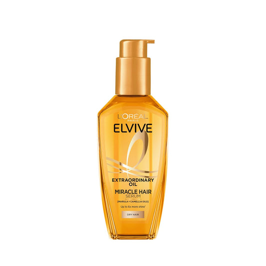 HotL'Oréal Paris Elvive Extraordinary Oil Miracle Hair Serum, Intense Nourishment, Up to 6x more Shine, up to 230° heat protection, suitable for all hair types, 100ml