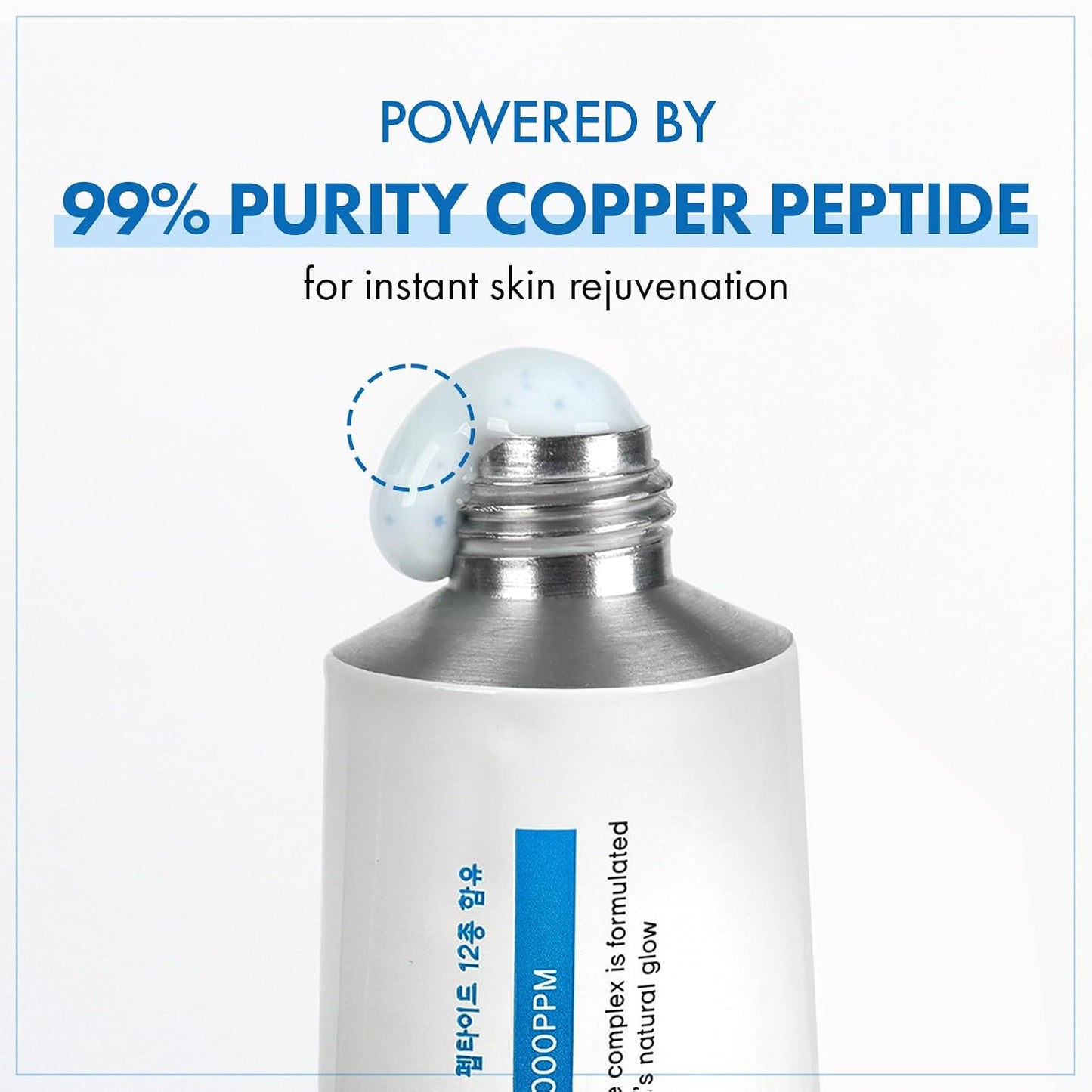 HotTOSOWOONG Copper Peptide 12 Cream, 99% Purity of Copper Tripeptide-1, GHK-Cu, 12 Multi-Peptide Powerful Anti Aging Formula for Fine Lines, Firming, Skin Elasticity, Korean Skincare, 50ml / 1.69 fl.oz.
