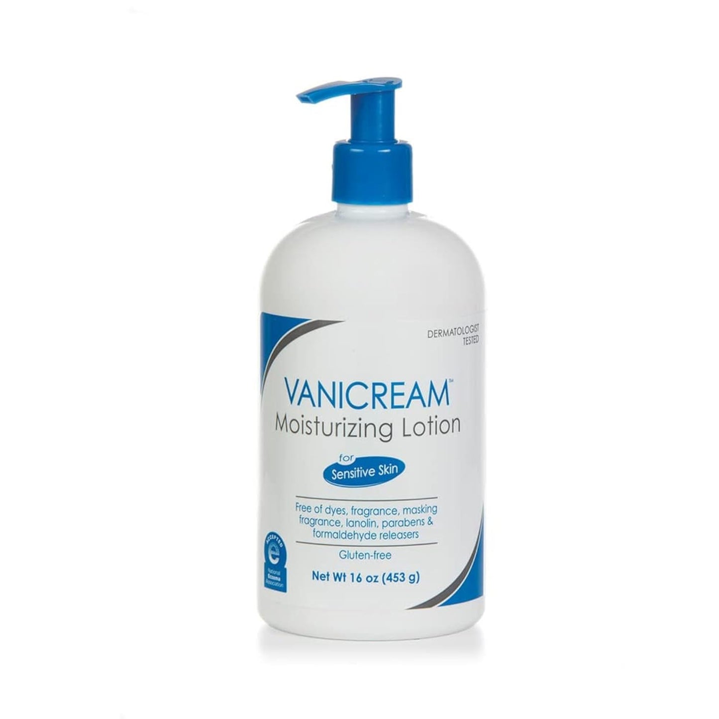 HotVanicream Moisturizing Lotion, Body and Face Moisturizer with Pump, 16 Oz, Formulated without Common Irritants for Sensitive Skin, Lightweight & Non-Greasy, Restore Moisture & Soothe Irritated Skin