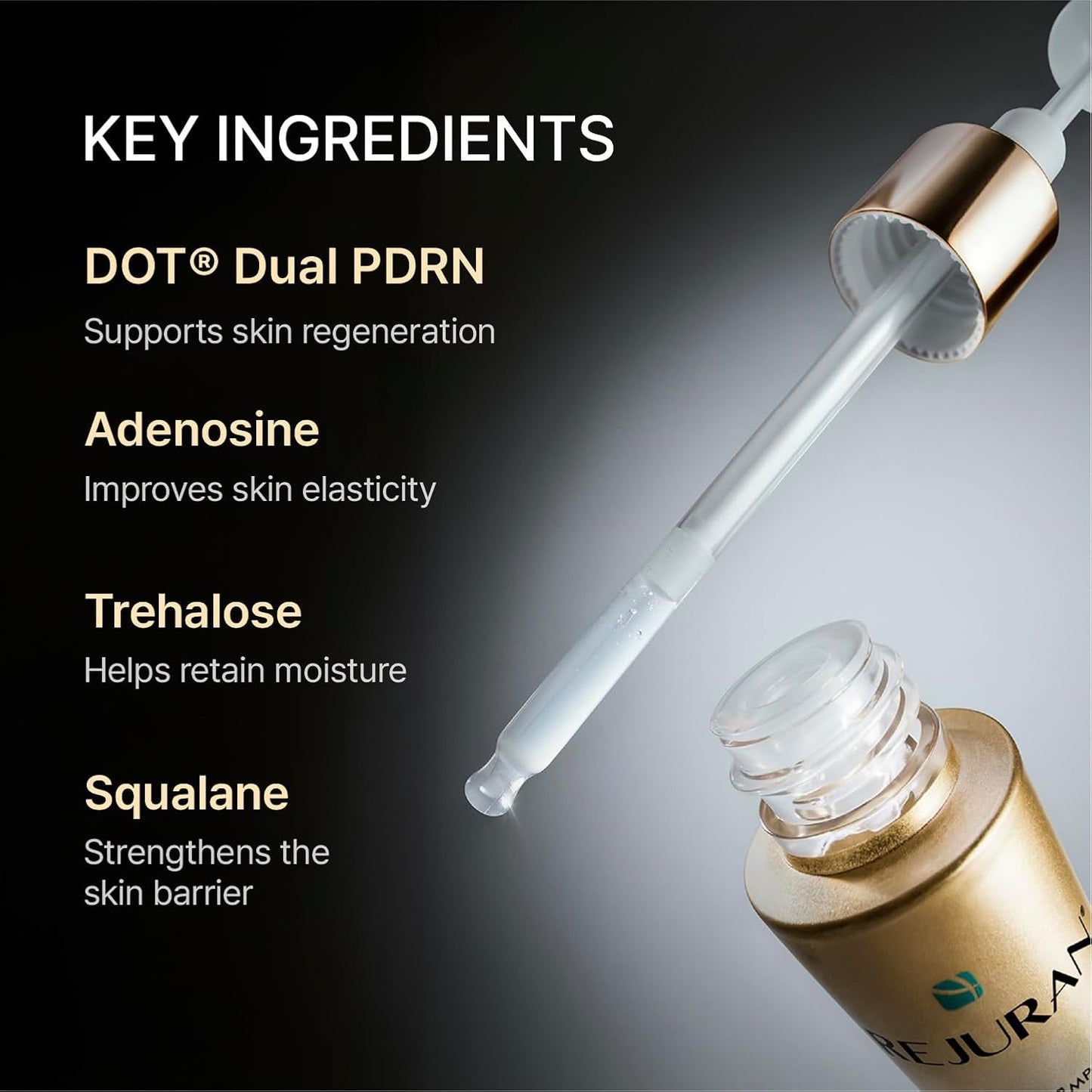 HotREJURAN® Dual Effect Ampoule, DOT DUAL c-PDRN® - Salmon DNA Face Serum for Deep Rejuvenation, Wrinkle Care, Firming, Skin Elasticity with Visible Anti-Aging Results. Korean Skincare (1.01 fl oz)