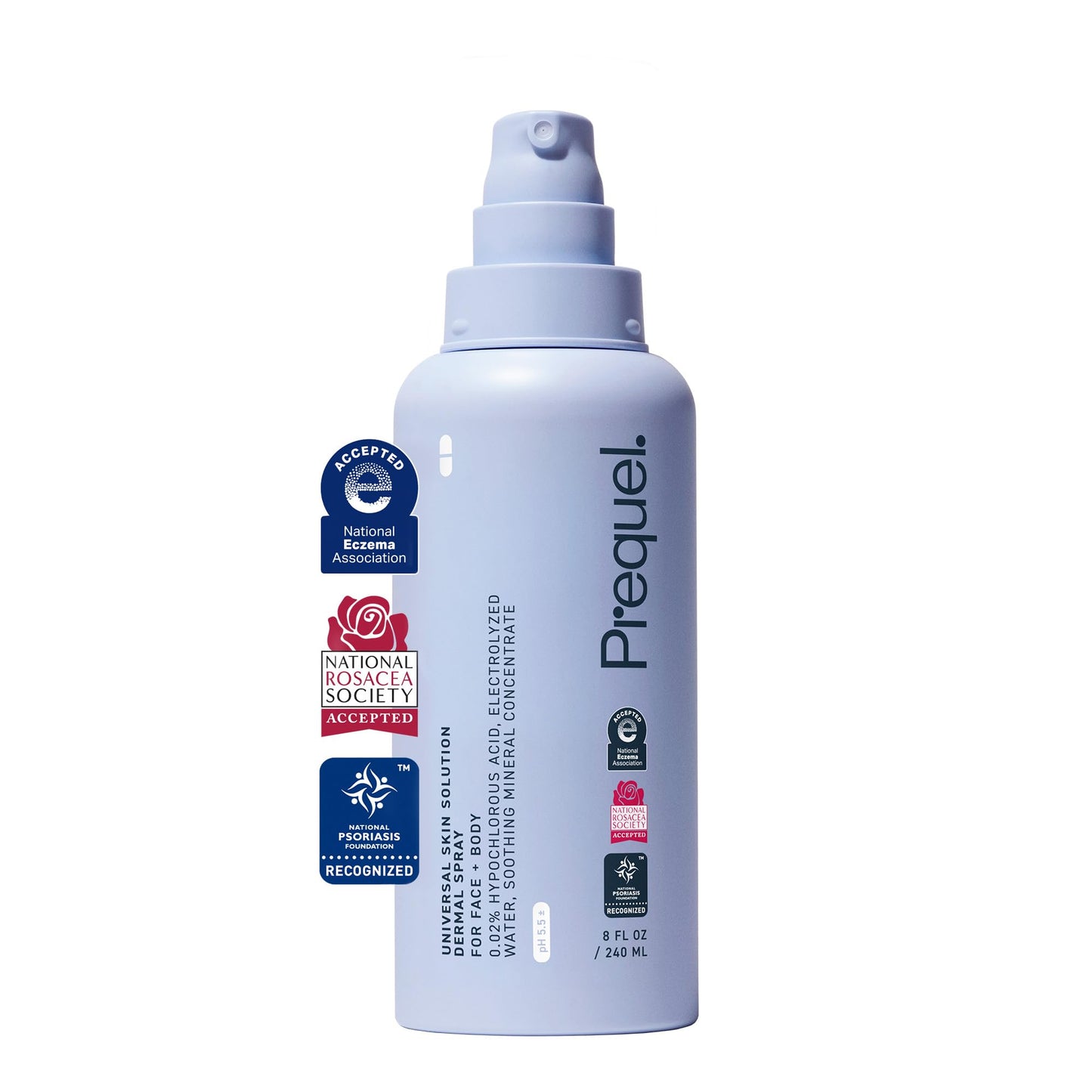 HotPrequel Skin Universal Skin Solution Hypochlorous Acid Spray for Face and Body. Fine Mist HOCL Facial Cleanser and Dermal Spray with Minerals & Electrolyzed Water - pH-Stabilized Care. 4oz