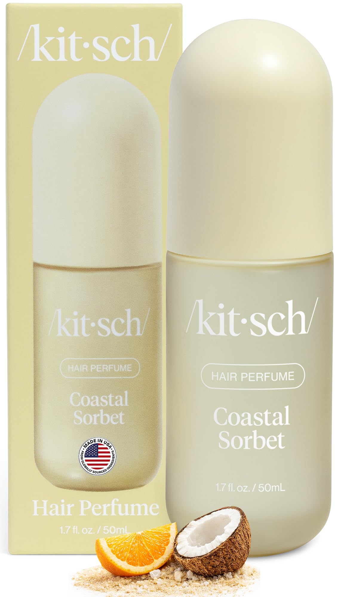 HotKitsch Hair Perfume for Women - Warm Sugar, 50mL | Clean, Deodorizing & Patented Odor-Eliminating Technology Hair Spray & Body Mist | Freshen Hair, Body & Pillows