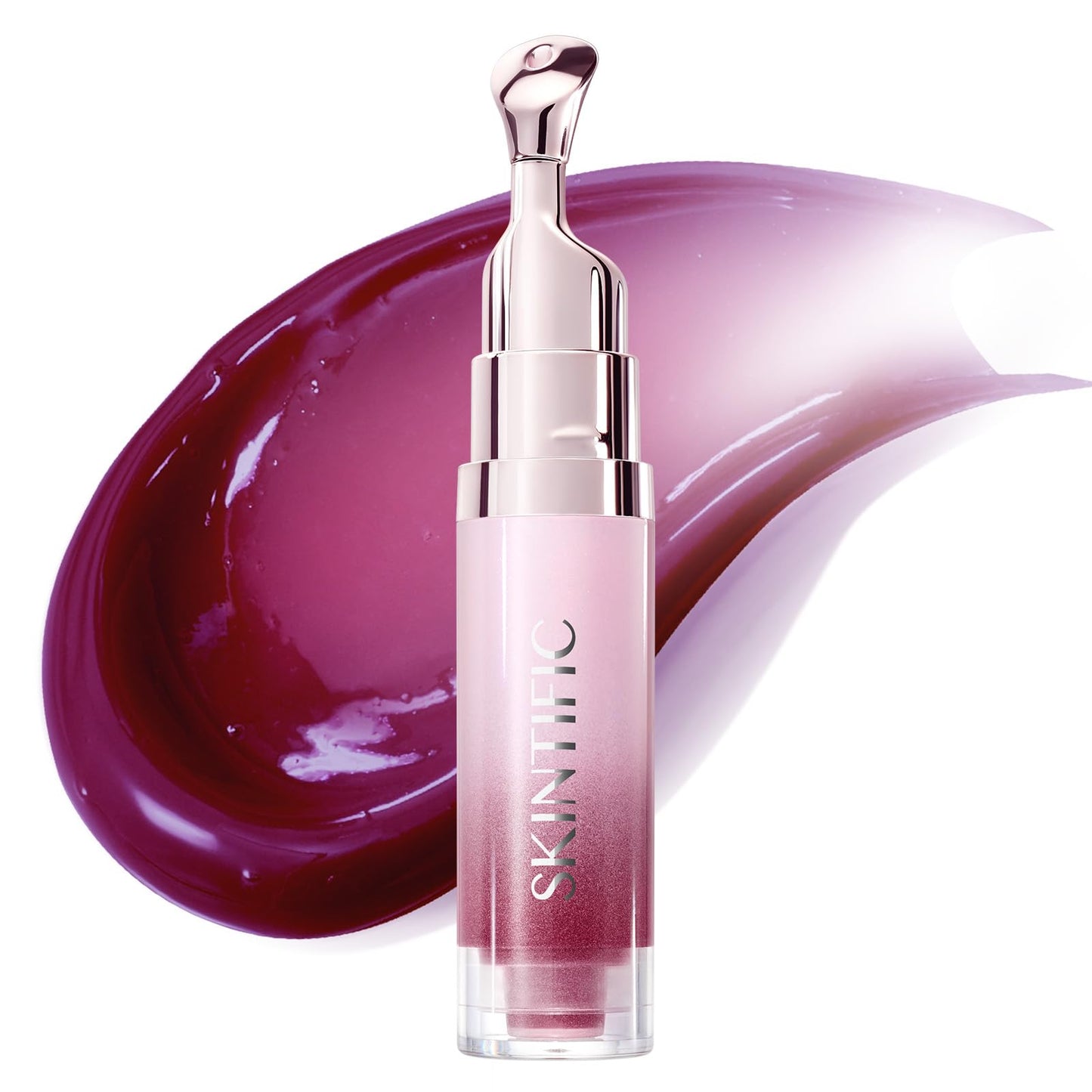 HotSKINTIFIC Brightening Lip Serum, Hydrating & Plumping (00 Clear) | Tinted Lip Gloss with Peptide, Moisturizing Lip Balm with Polypeptides & Squalane for Glossy Sheer, Smooth Lips