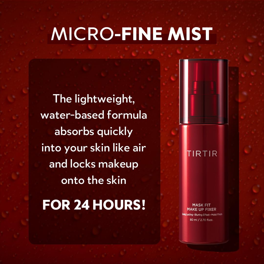 HotTIRTIR Mask Fit Make-up Fixer | 24H Transfer-Resistant Lightweight Non-Greasy Makeup Setting Spray 2.7 Fl Oz