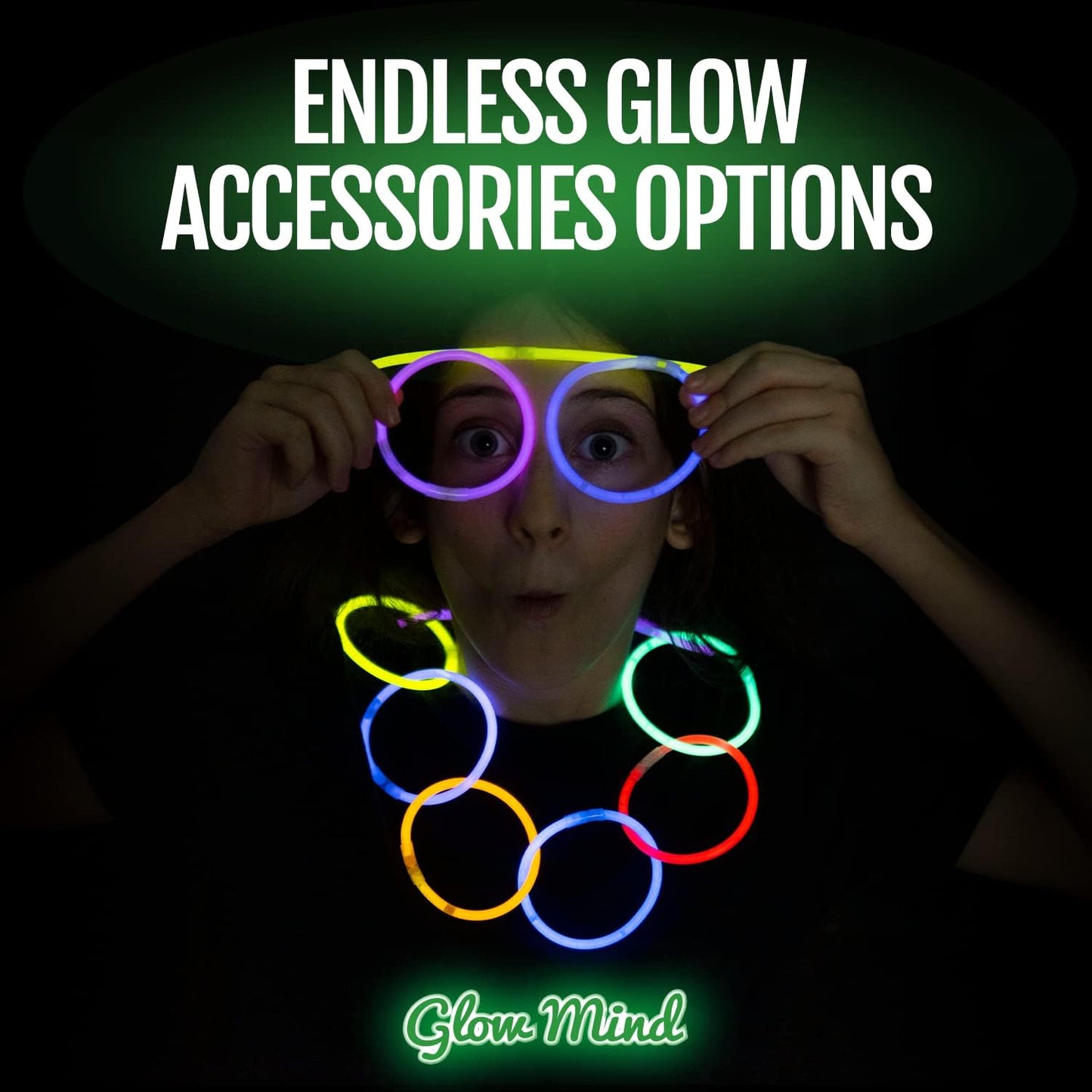 Hot 400 Ultra Bright Glow Sticks Bulk - Halloween Glow in the Dark Party Supplies Pack - 8" Glowsticks Easter Party Favors with Bracelets and Necklaces