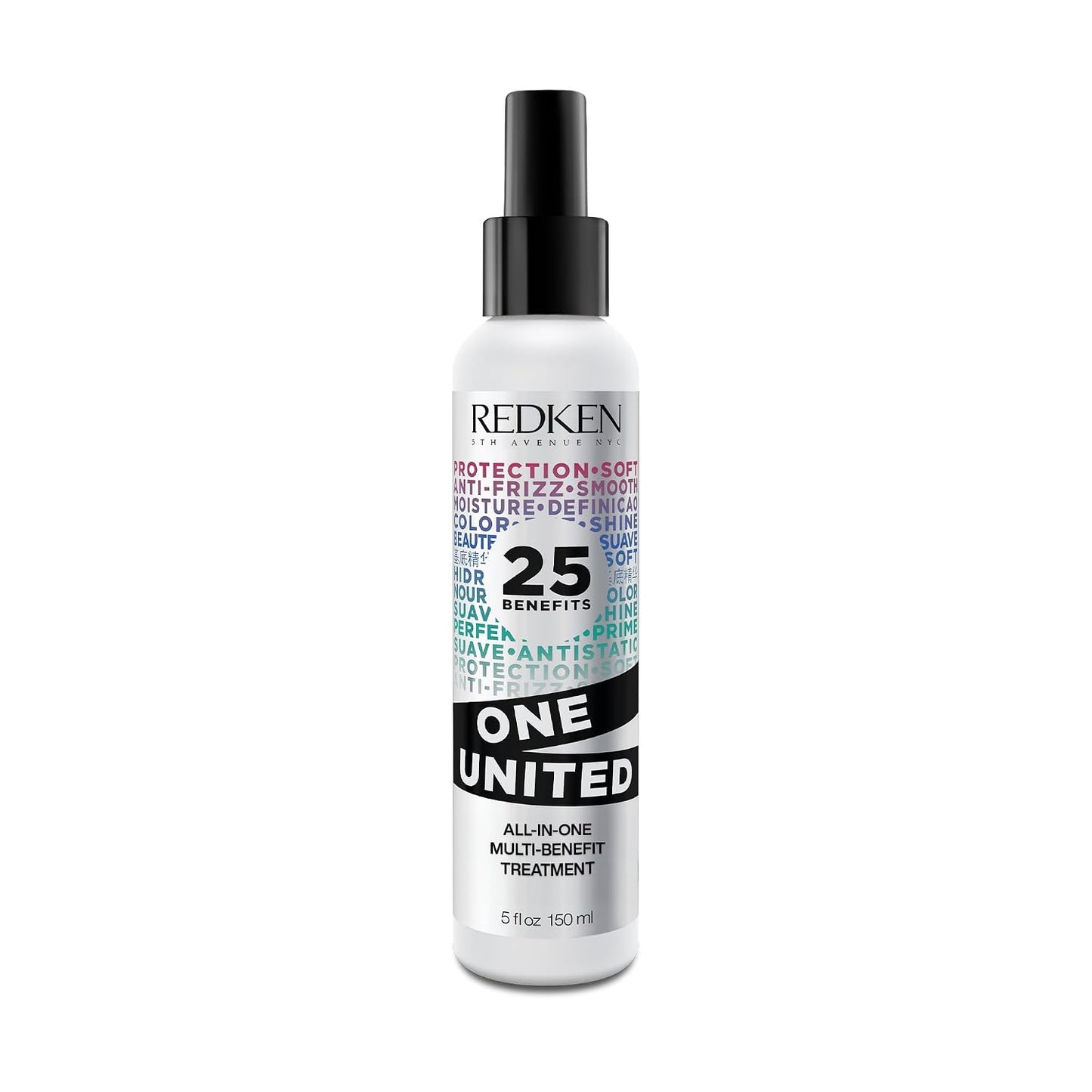 HotRedken One United All-In-One Leave In Conditioner - Multi-Benefit Leave In Treatment For All Hair Types, Heat Protectant and Detangler Spray, Paraben-Free