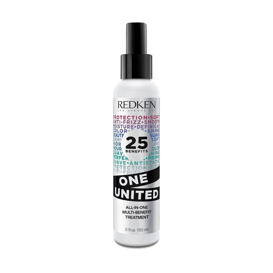 HotRedken One United All-In-One Leave In Conditioner - Multi-Benefit Leave In Treatment For All Hair Types, Heat Protectant and Detangler Spray, Paraben-Free