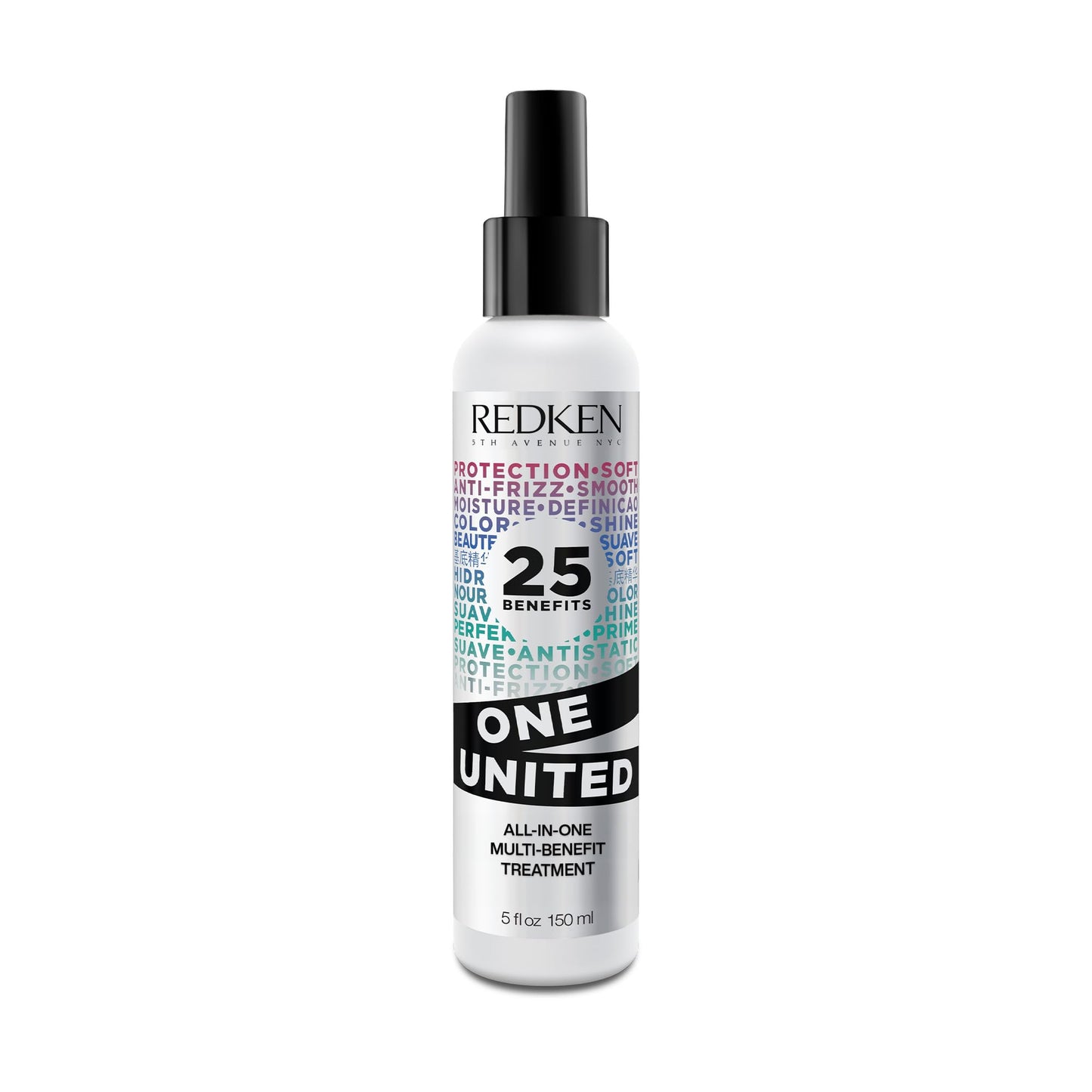 HotRedken One United All-In-One Leave In Conditioner - Multi-Benefit Leave In Treatment For All Hair Types, Heat Protectant and Detangler Spray, Paraben-Free