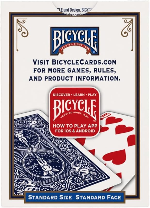 HotBicycle Rider Back Playing Cards 12 Pack Poker Size Standard Index | Air Cushion Finish for smooth shuffling, Made in USA, 6 red and 6 blue decks, Ideal for poker and blackjack