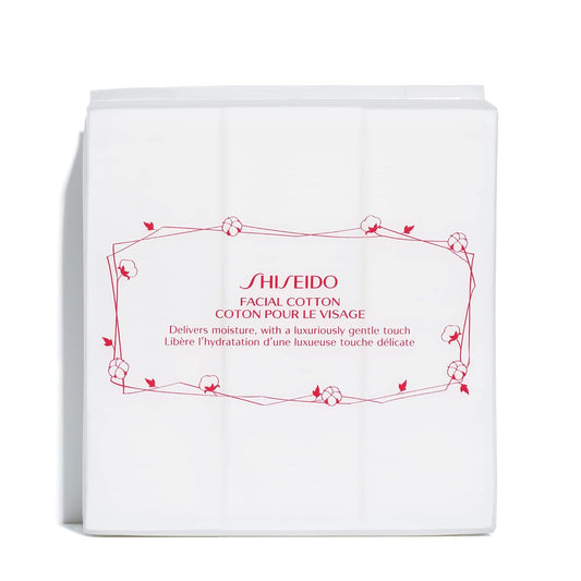 HotShiseido Facial Cotton Pads - Includes 165 Squares - for Softener Application & Makeup Removal - 100% Natural, Super Soft
