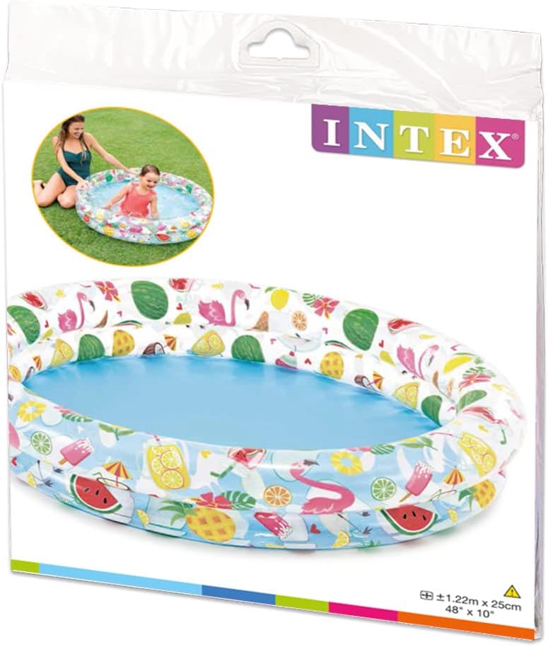 Hot Intex Inflatable Stars Kiddie 2 Ring Circles Swimming Pool (48" X 10") [Assorted Styles]