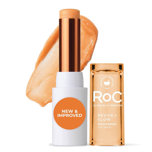 HotRoC Multi Correxion Revive + Glow Eye Balm with Vitamin C (0.14 oz) + Retinol Eye Cream Packette (Packaging May Vary)
