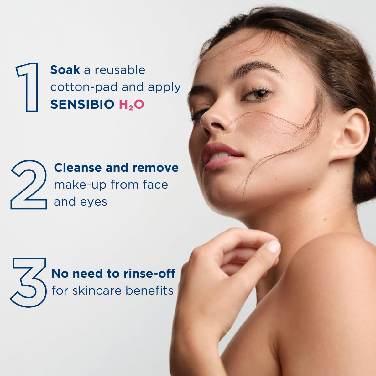 HotBioderma - Sensibio - H2O Micellar Water - Makeup Remover Cleanser - Face Cleanser for Sensitive Skin