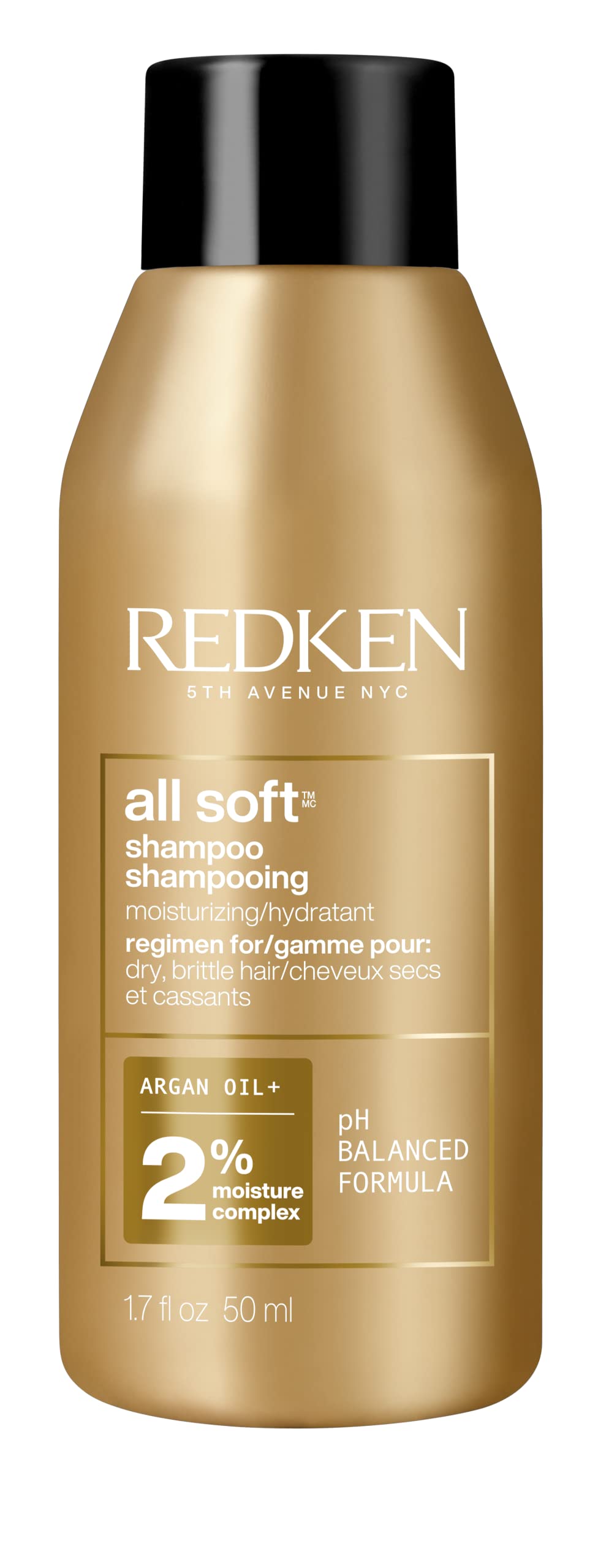 HotRedken All Soft Shampoo - Moisturizes & Hydrates Dry Hair, Softens & Adds Shine, With Argan Oil, Safe For Color-Treated Hair