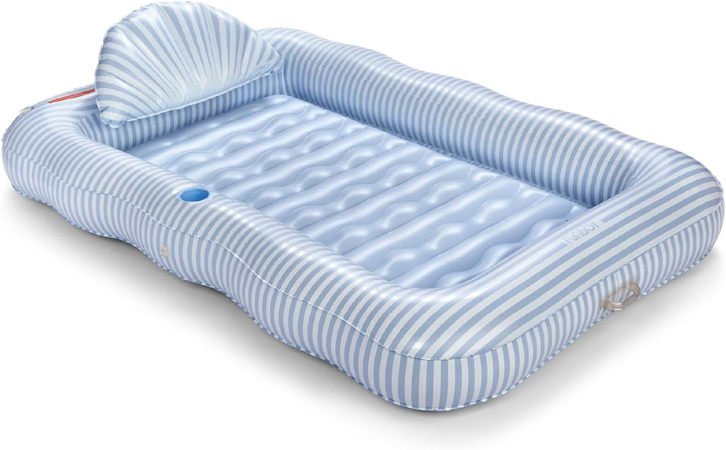 Hot FUNBOY Tanning Pool Lounger Float, XL 72'' x 48'' Pool Float with Custom Pillow and Large Cup Holder, Perfect for Pool or Backyard.