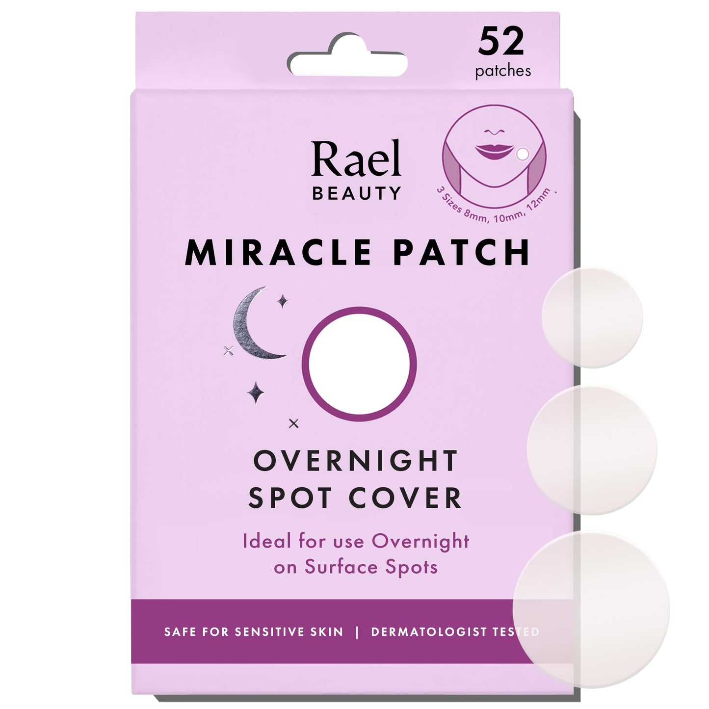 HotRael Miracle Invisible Spot Cover Hydrocolloid Acne Pimple Patches (96 Ct) | Ultra-Thin Patch for Face, Absorbs Fluid From Blemishes, Facial Sticker, Korean Skin Care, Pore Care, 2 Sizes