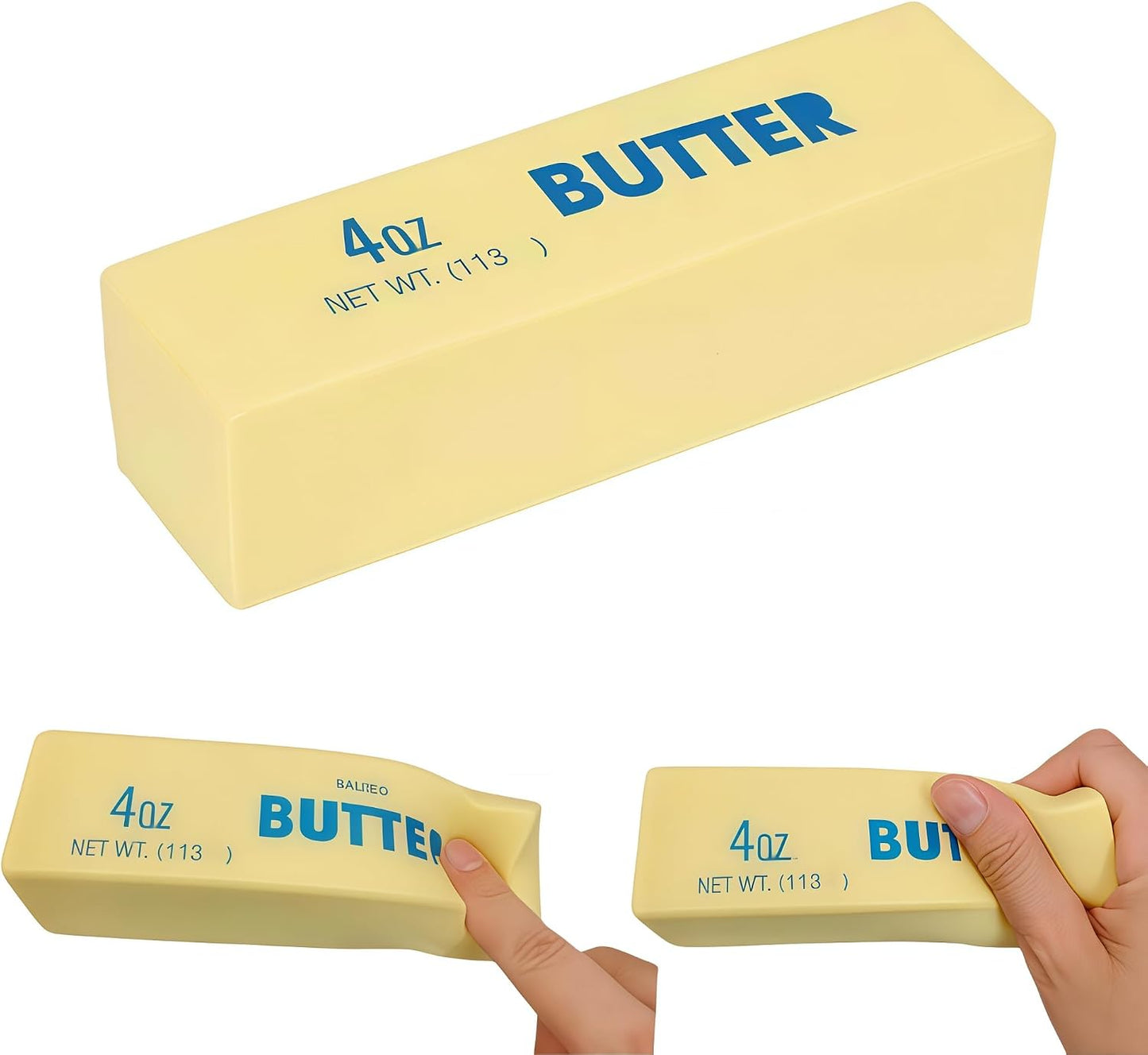 Hot Giant Butter Squishy Toys,Soft Slow Rising Butter Stick Squishy,Realistic Food Squishies,Big Squishy Butter Stress Relief Squeeze Toy (Large)