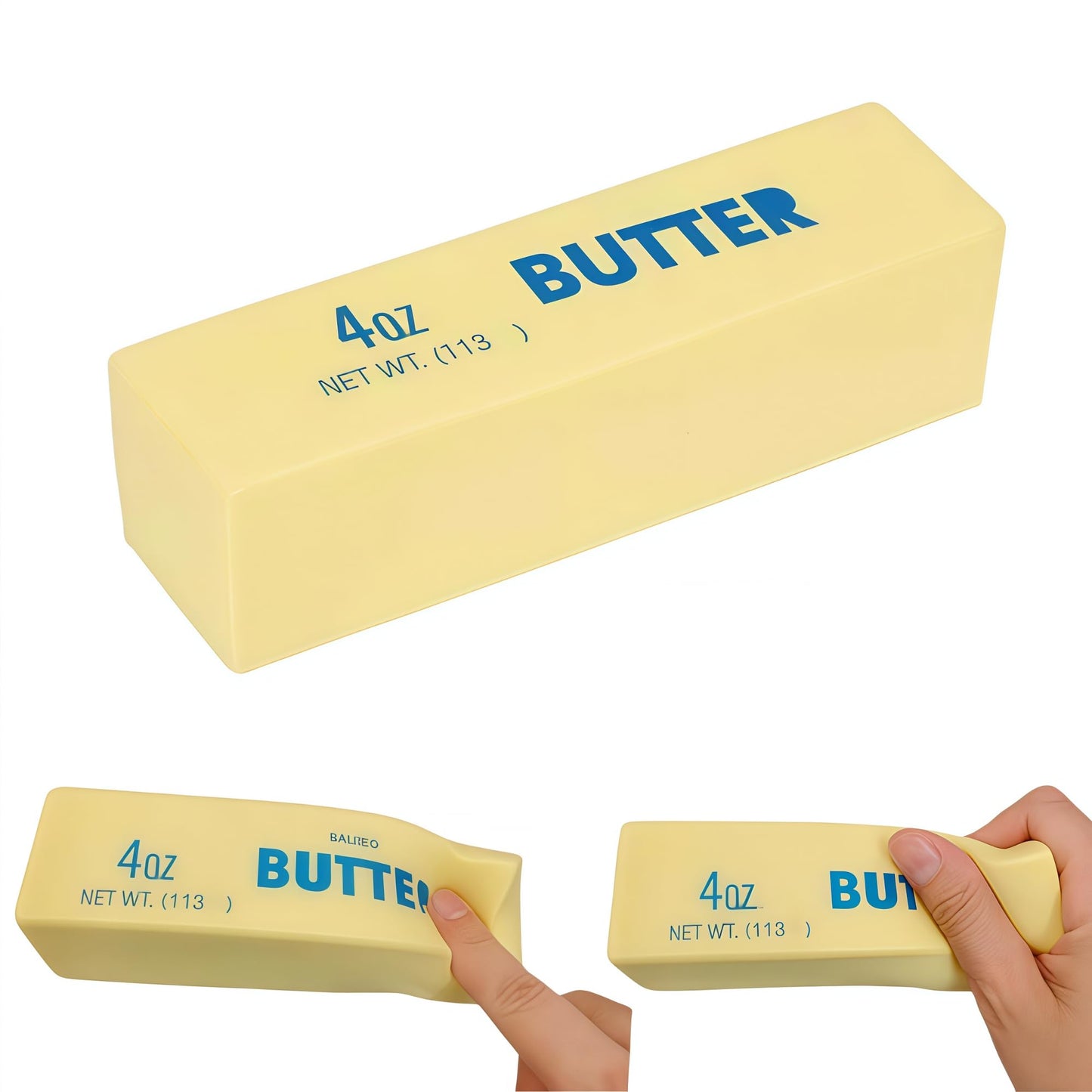 Hot Giant Butter Squishy Toys,Soft Slow Rising Butter Stick Squishy,Realistic Food Squishies,Big Squishy Butter Stress Relief Squeeze Toy (Large)