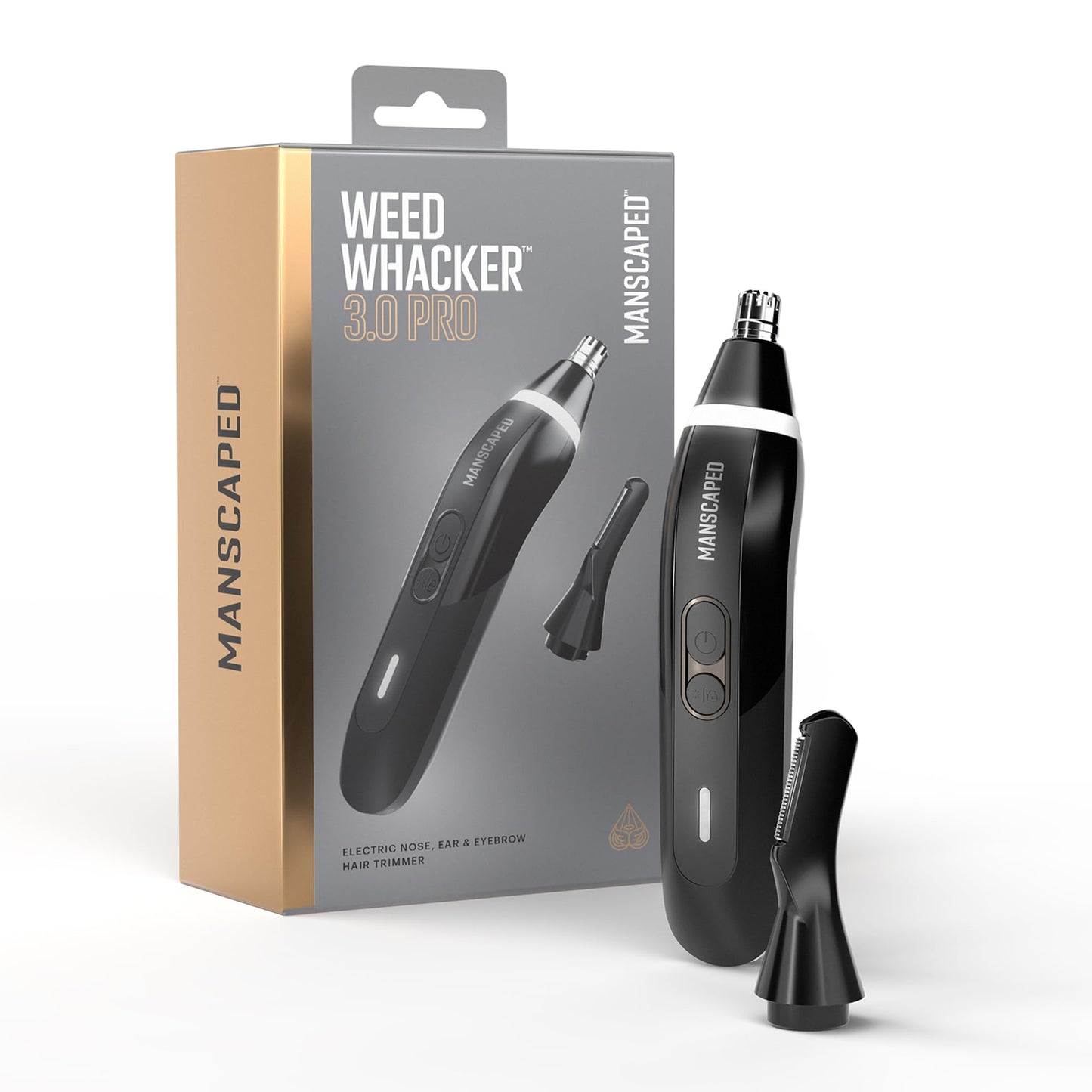 HotMANSCAPED® The Weed Whacker® 2.0 Electric Nose & Ear Hair Trimmer – 7,000 RPM Precision Tool with Rechargeable Battery, Wet/Dry, Easy to Clean, Improved Stainless Steel Replaceable Blade