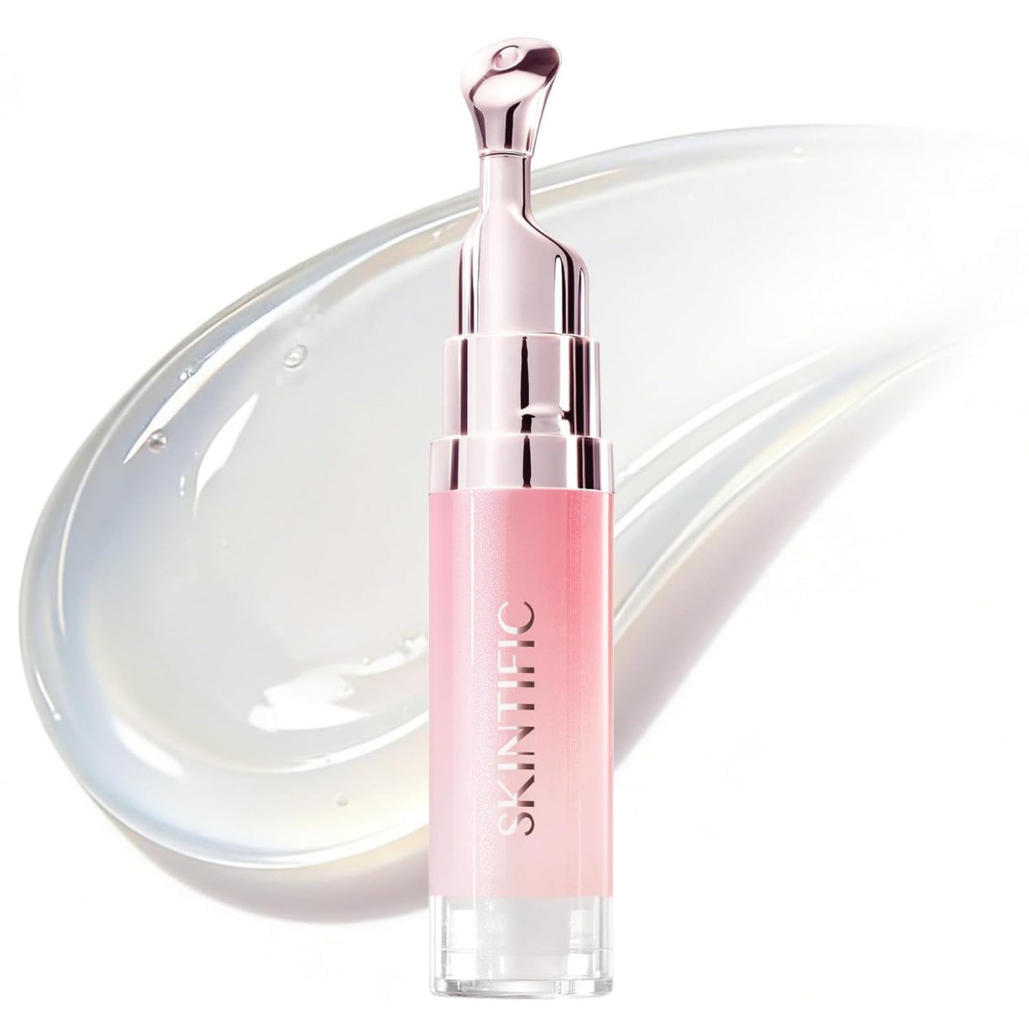 HotSKINTIFIC Brightening Lip Serum, Hydrating & Plumping (00 Clear) | Tinted Lip Gloss with Peptide, Moisturizing Lip Balm with Polypeptides & Squalane for Glossy Sheer, Smooth Lips