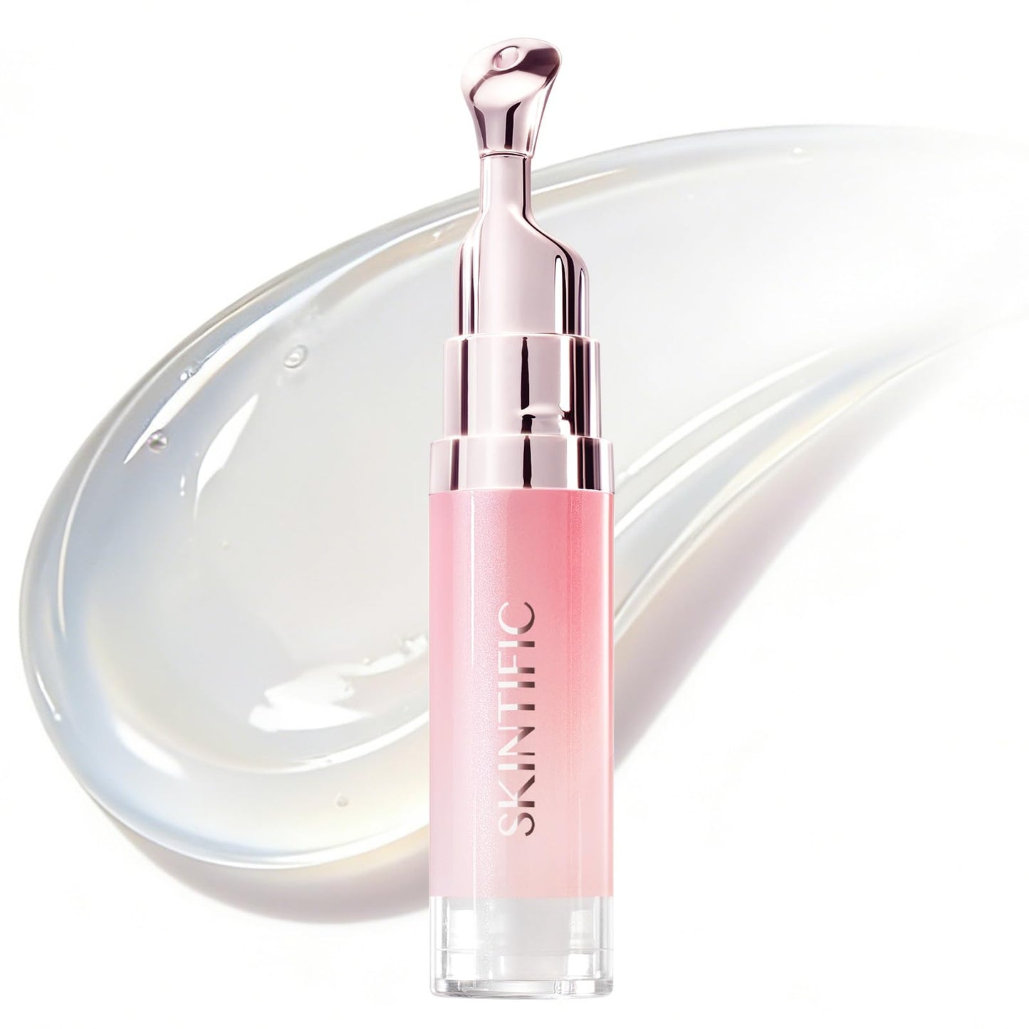 HotSKINTIFIC Brightening Lip Serum, Hydrating & Plumping (00 Clear) | Tinted Lip Gloss with Peptide, Moisturizing Lip Balm with Polypeptides & Squalane for Glossy Sheer, Smooth Lips