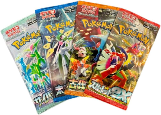 Hot Random Pokemon Japanese Booster Pack Lot of 4
