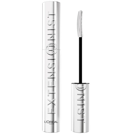 HotL'Oreal Paris Extensionist Mascara, Lengthening, Volumizing, and Curling Formula For a Lash Extension Eye Makeup Look, Washable Blackest Black