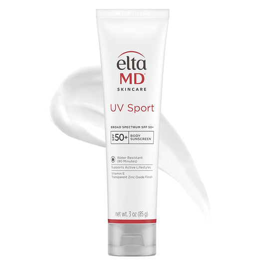 HotEltaMD UV Sport Sunscreen Lotion SPF 50 - Face and Body Sunscreen SPF 50, Water & Sweat Resistant, Zinc Oxide Formula for Active Lifestyles