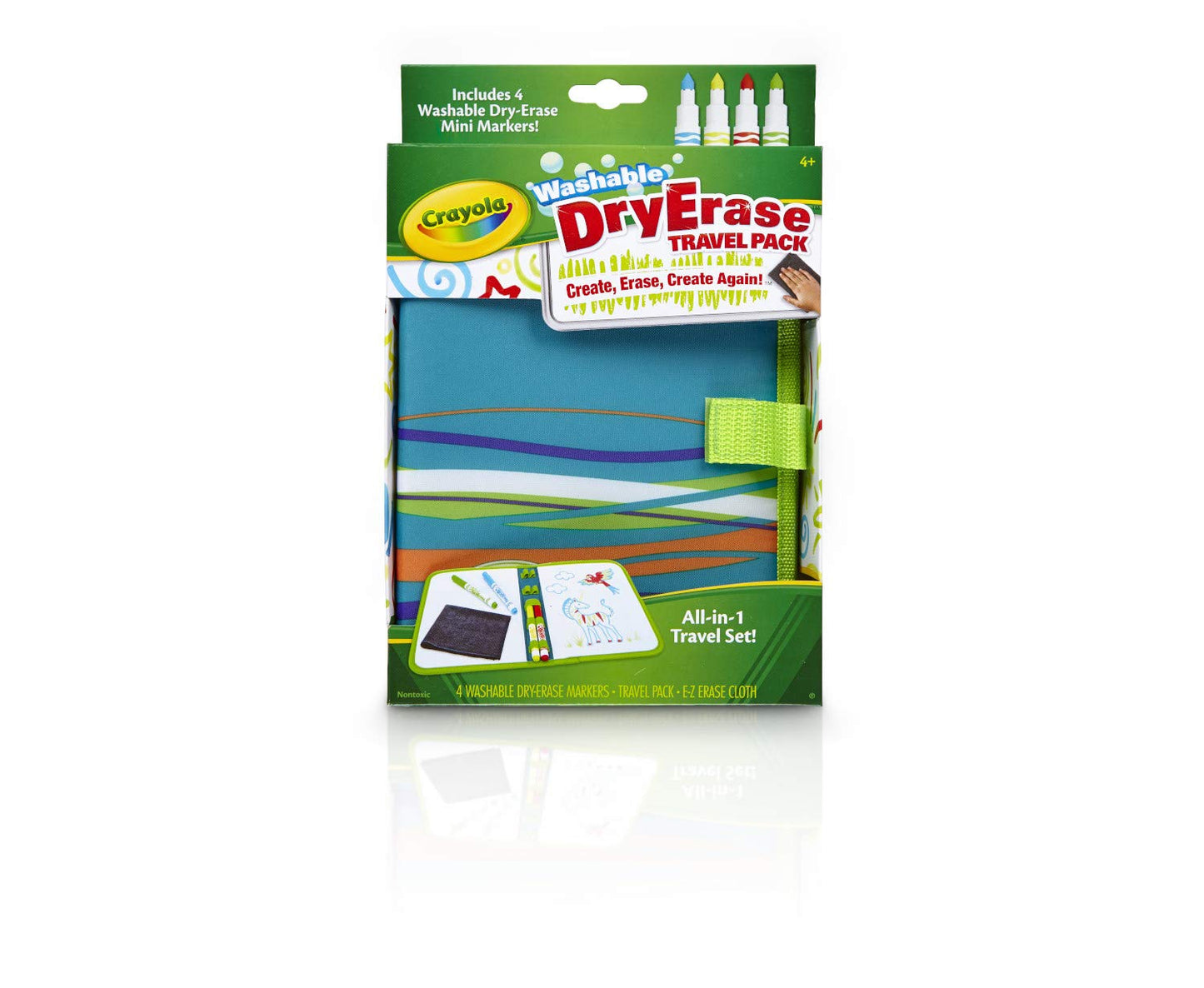 Hot Crayola Washable Dry Erase Travel Pack, Whiteboard for Kids, Ages 4, 5, 6, 7