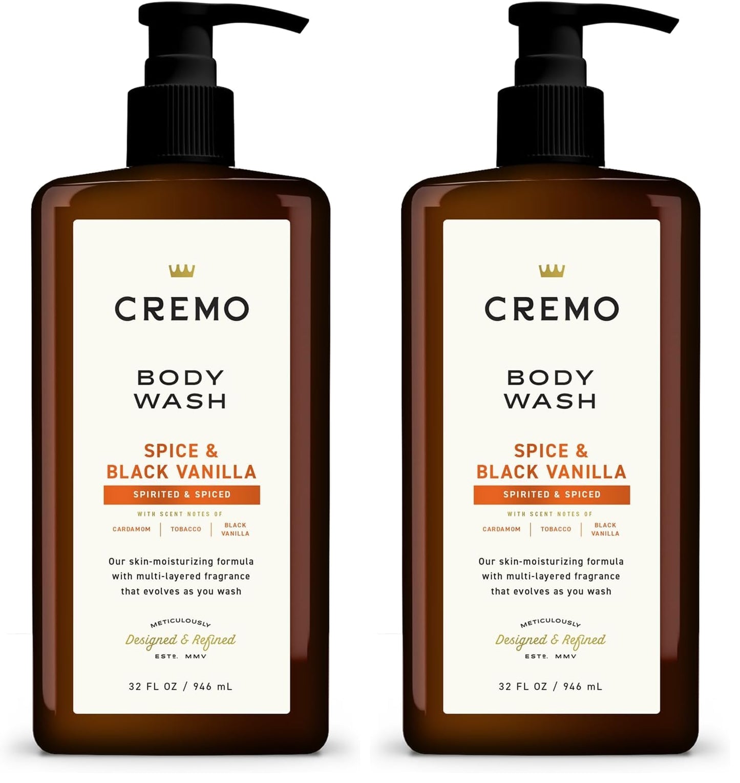 HotCremo Rich-Lathering Italian Bergamot Body Wash for Men, 32 Fl Oz
